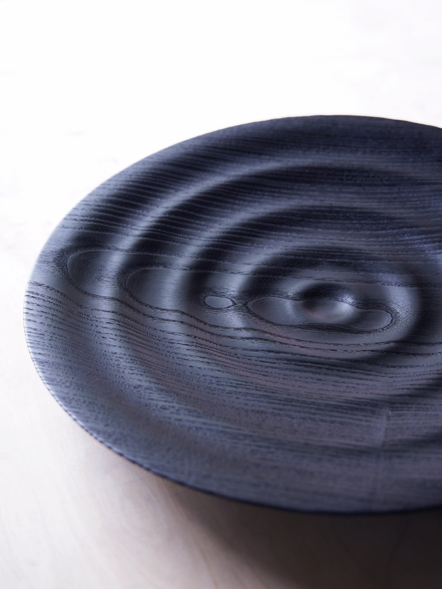 XL Waved Yakisugi Platter - in Ash