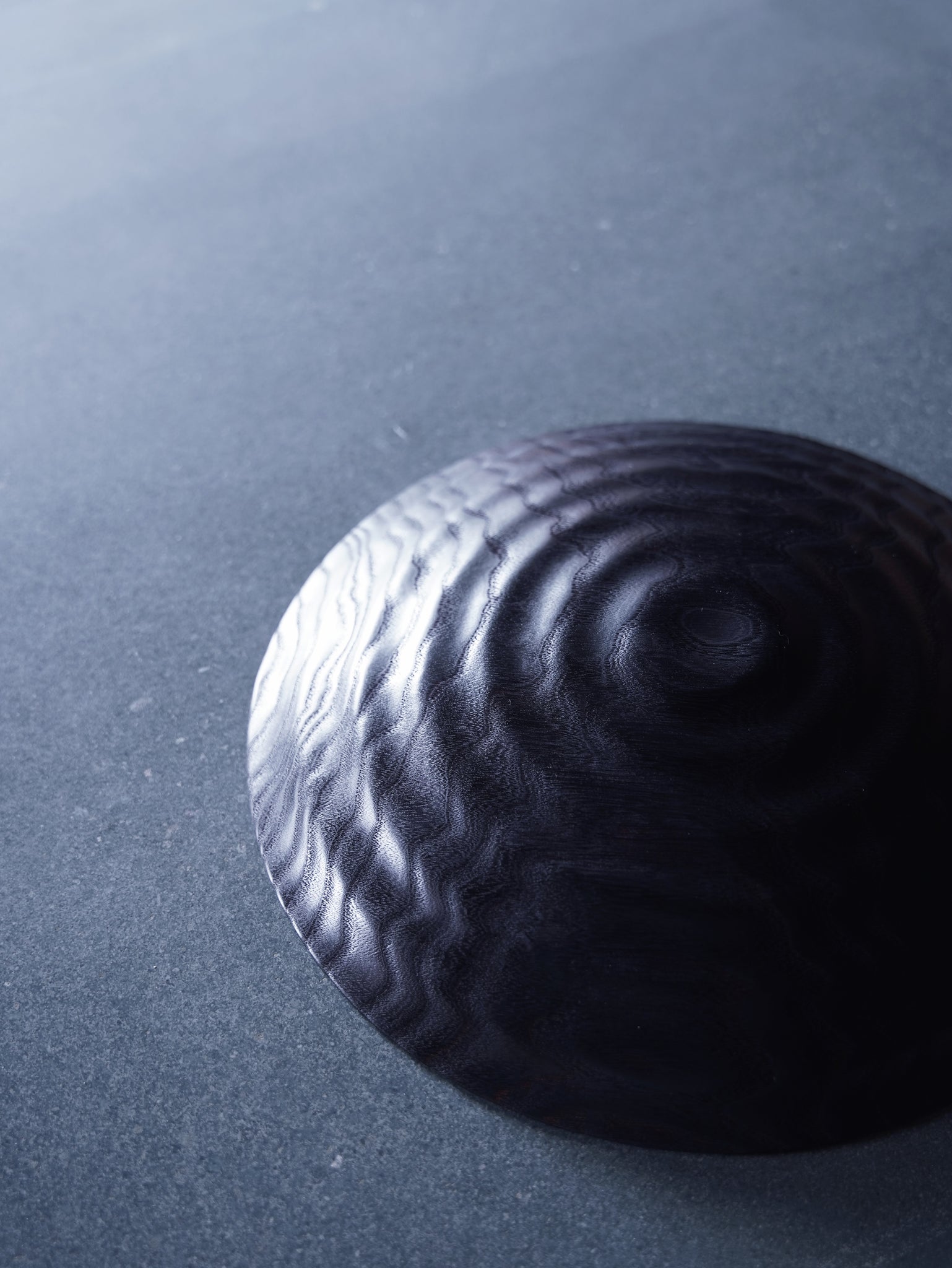 Waved Yakisugi Bowl - in Ash