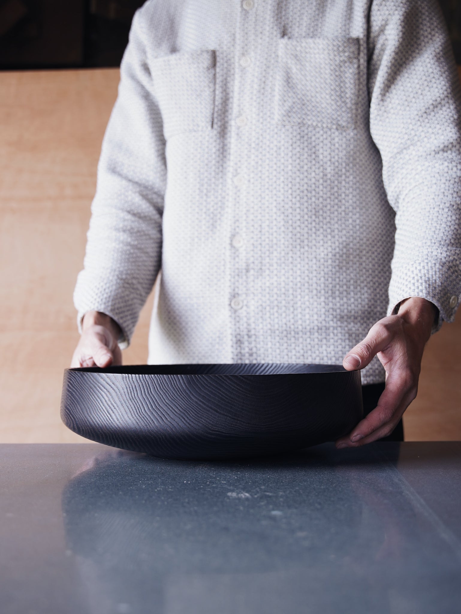 XL Yakisugi Bowl - in Ash