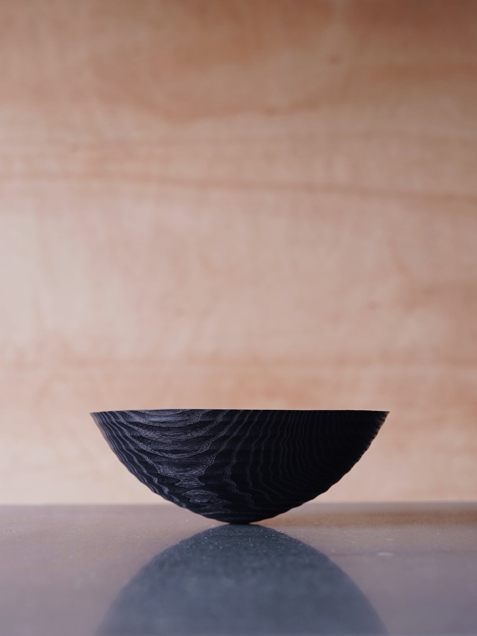 Coved Yakisugi Bowl - in Ash