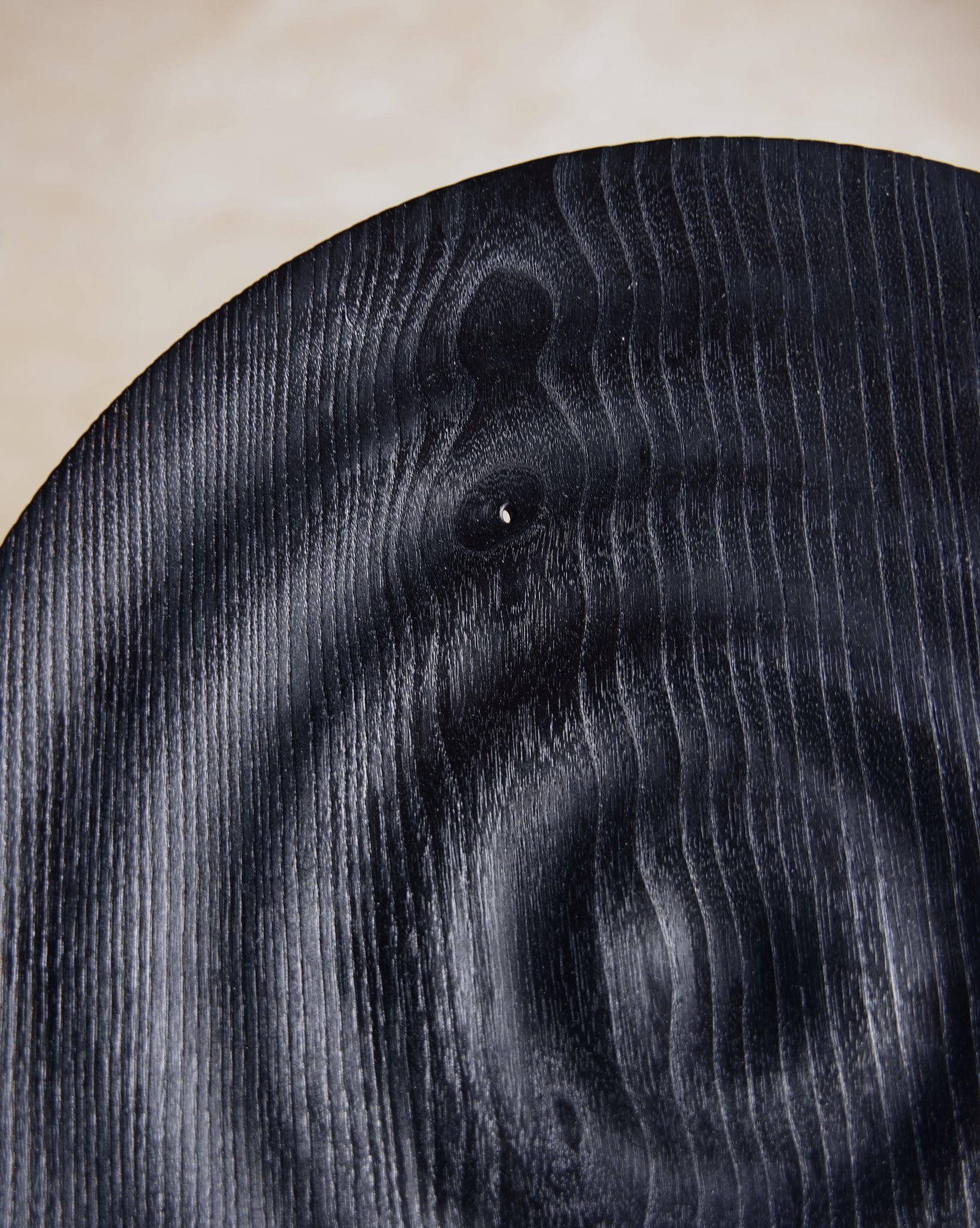 Waved Yakisugi Platter - in Ash