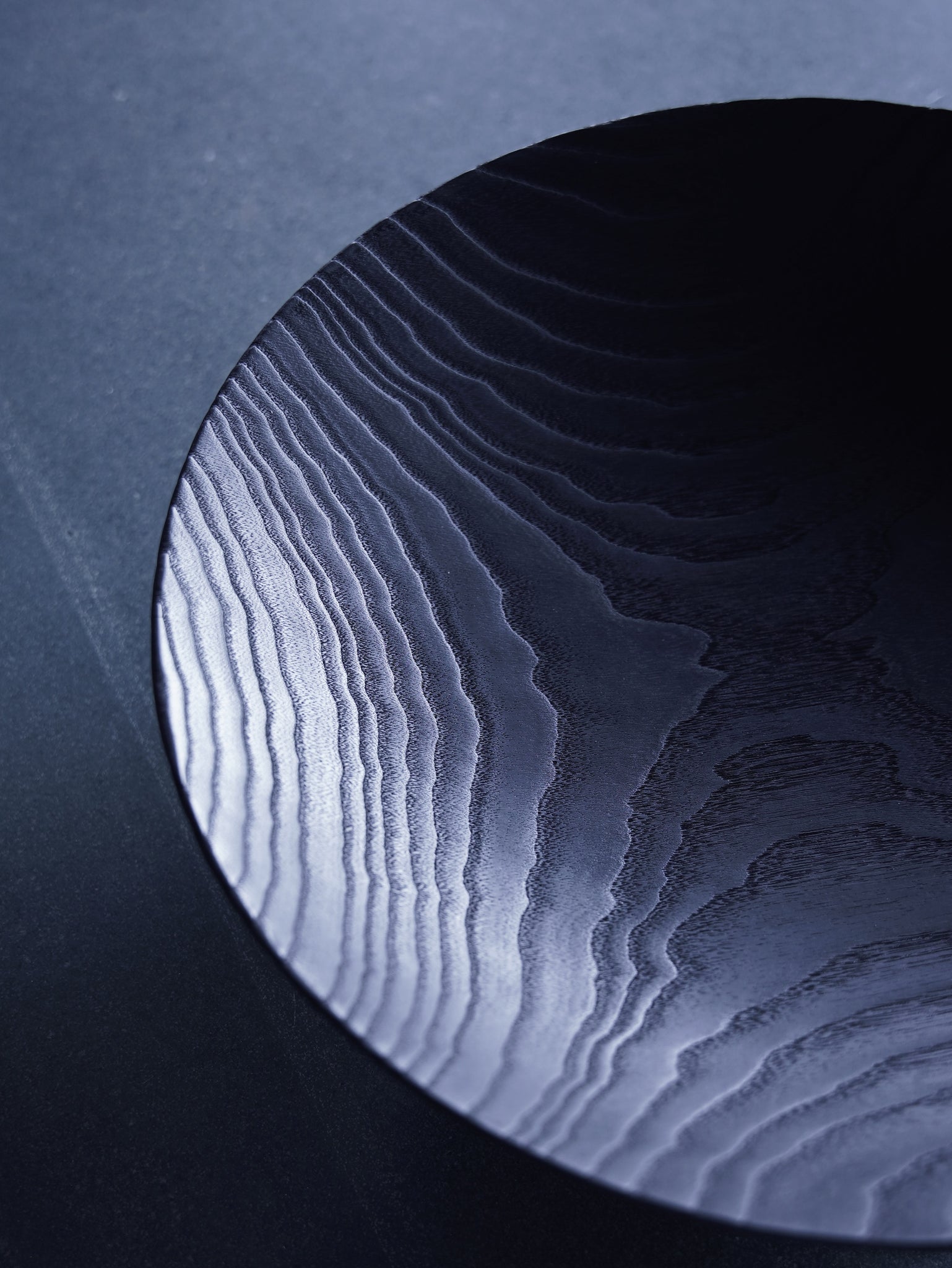 Coved Yakisugi Bowl - in Ash
