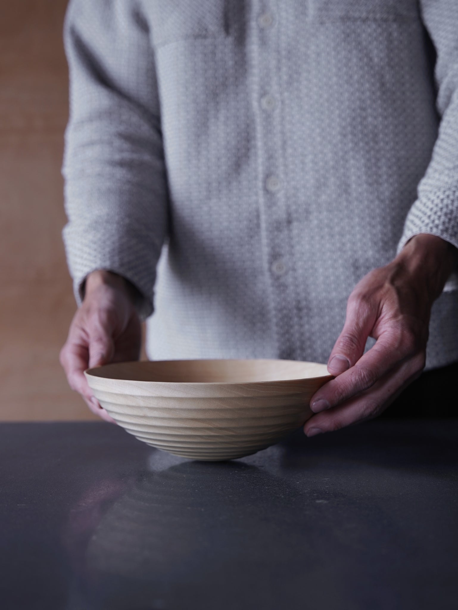 Coved Bowl - in Ash