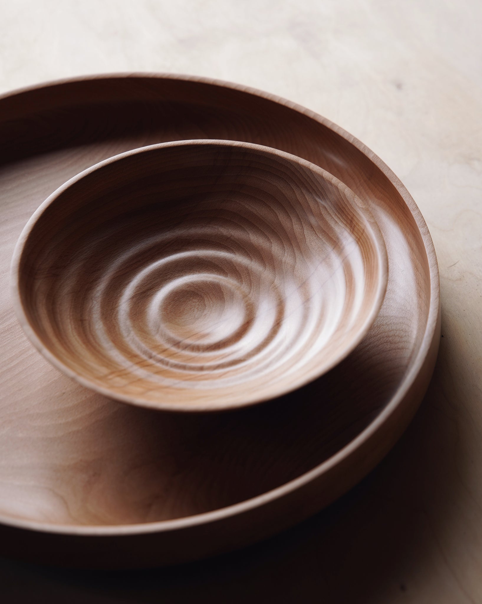 Waved Bowl - in Flamed Beech