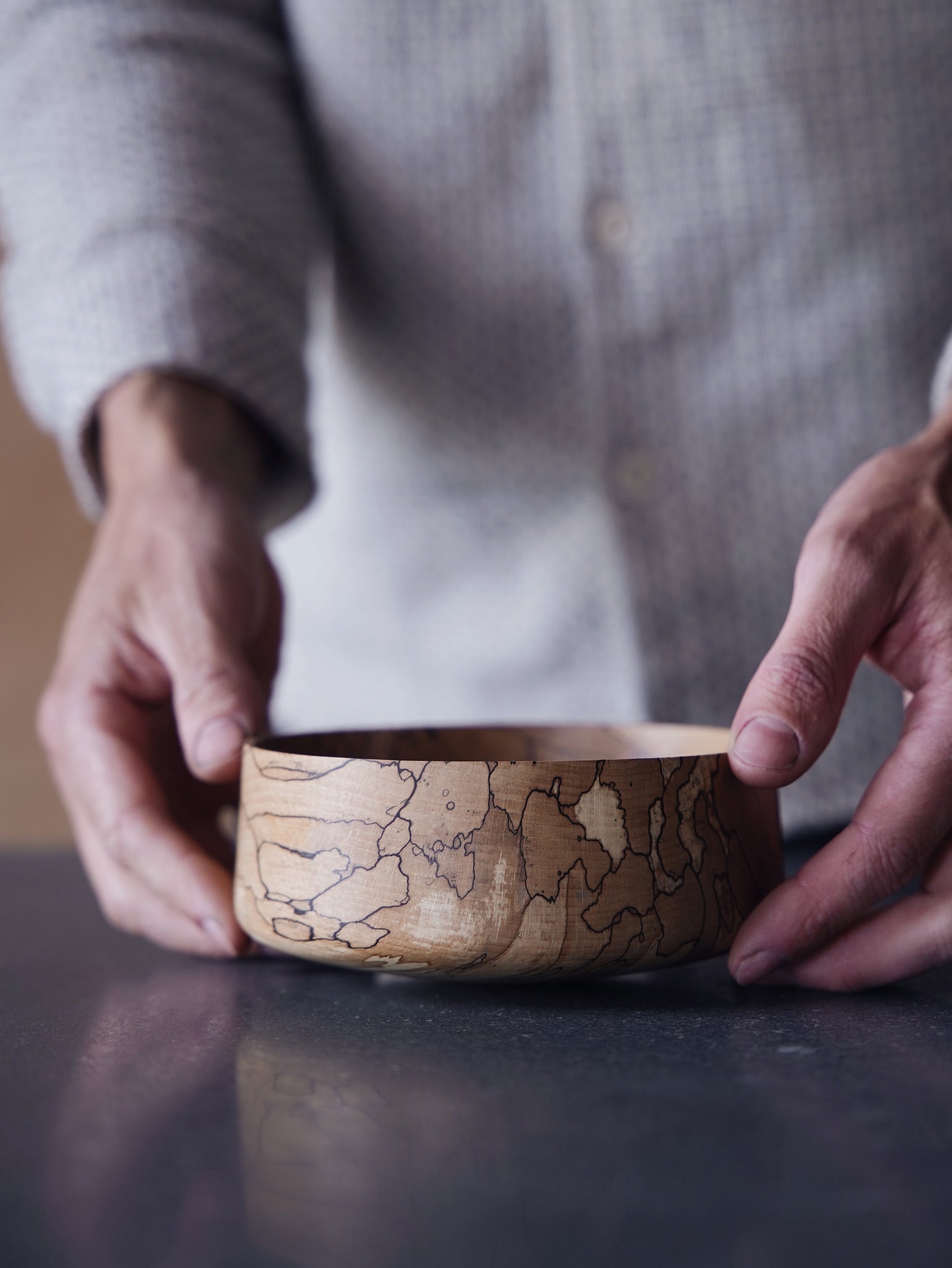 Bowl - in Spalted Beech
