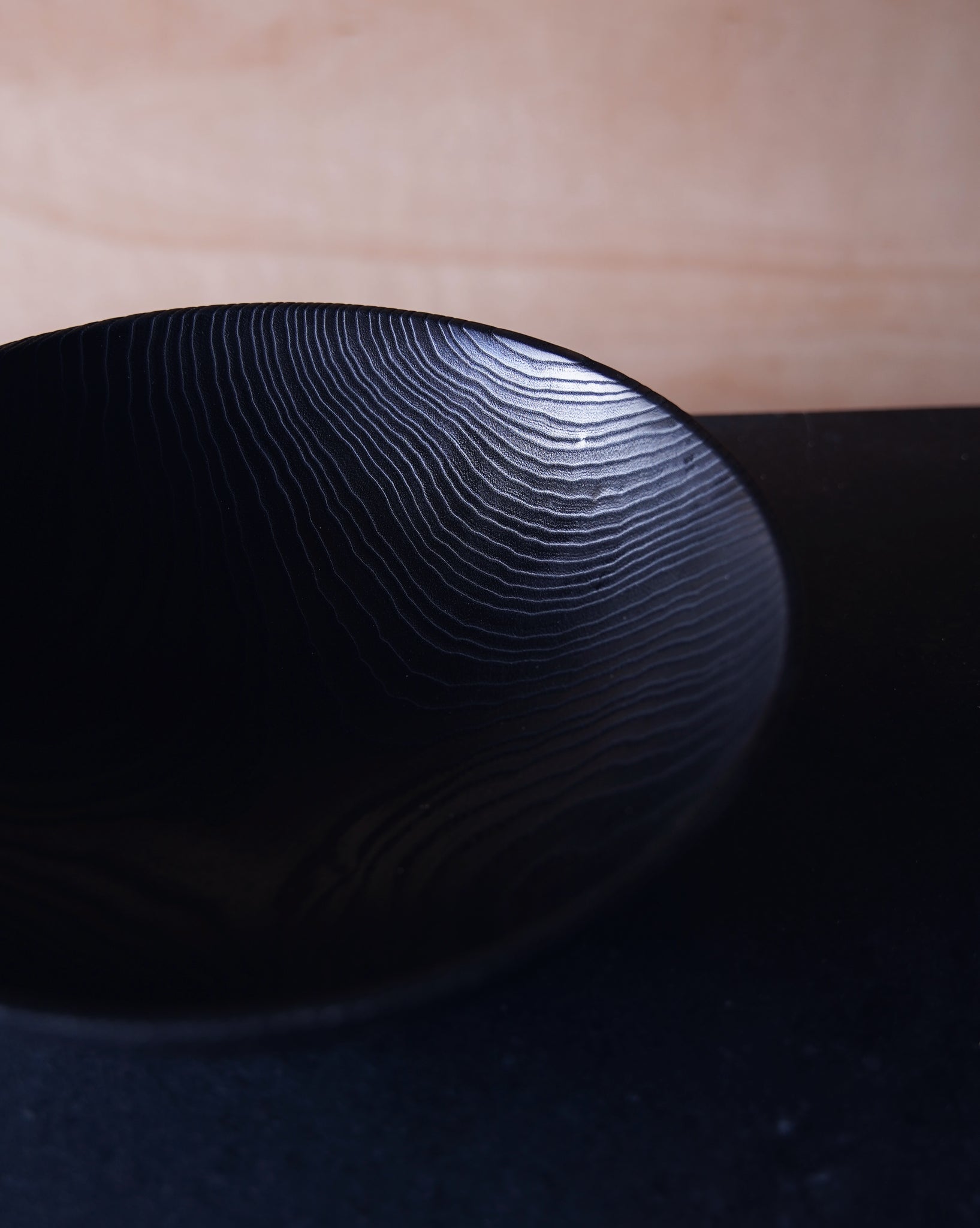 Waved Yakisugi Bowl - in Ash