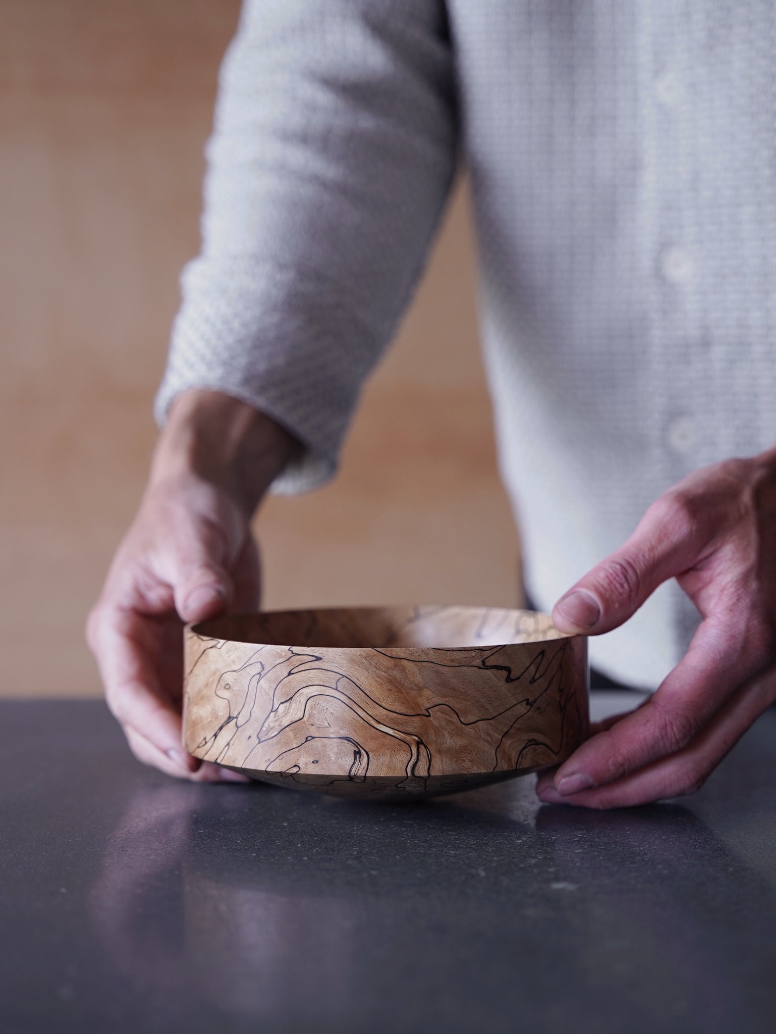 Bowl - in Spalted Beech