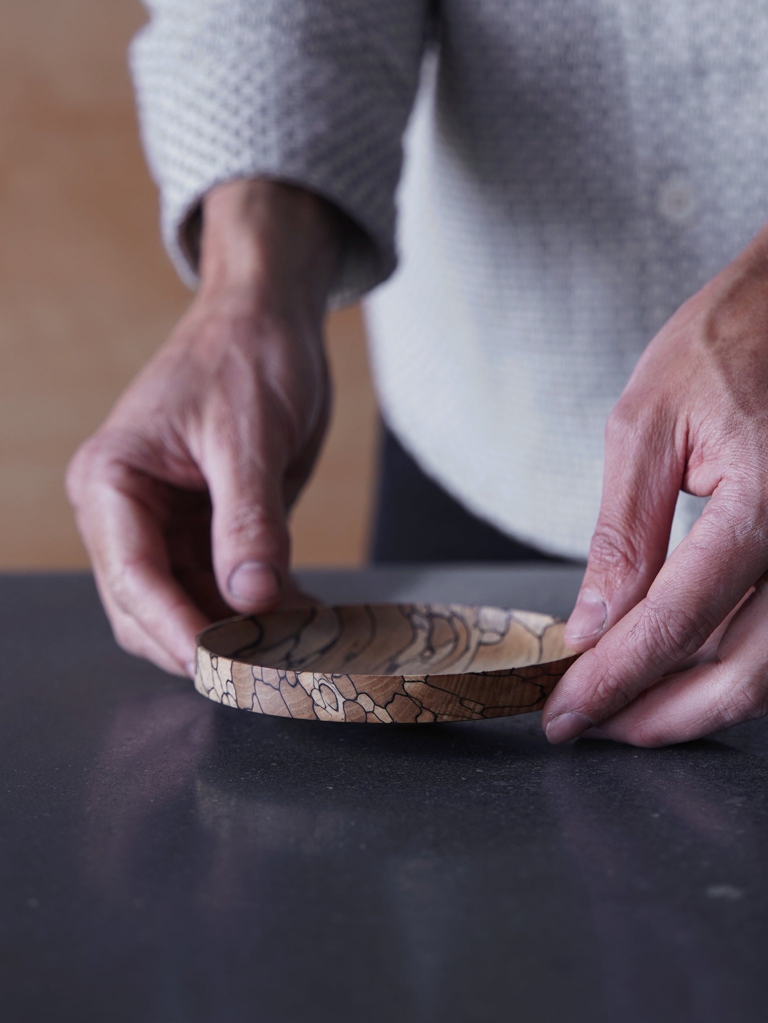 Plate - in Spalted Beech