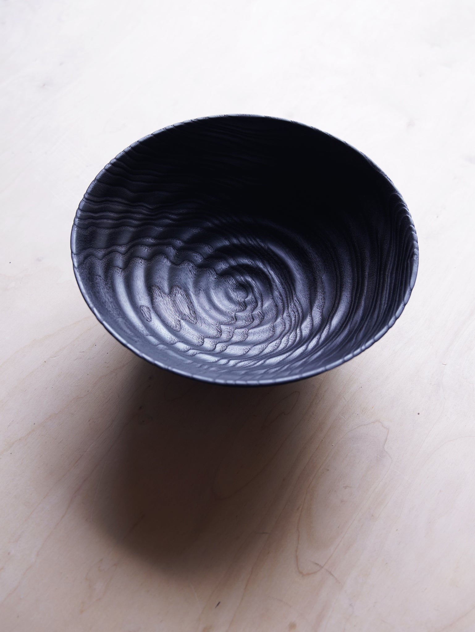 Waved Yakisugi Bowl - in Ash