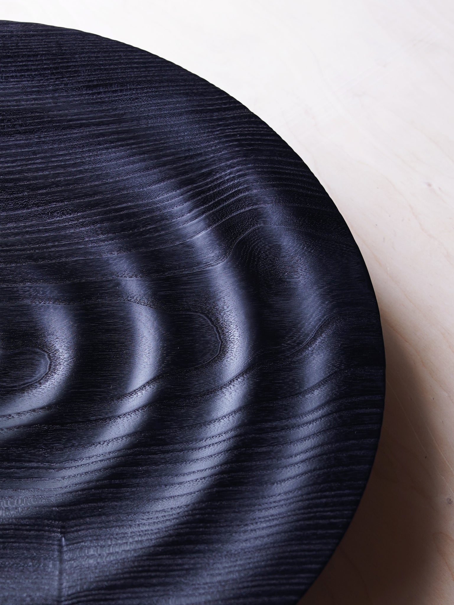 XL Waved Yakisugi Platter - in Ash