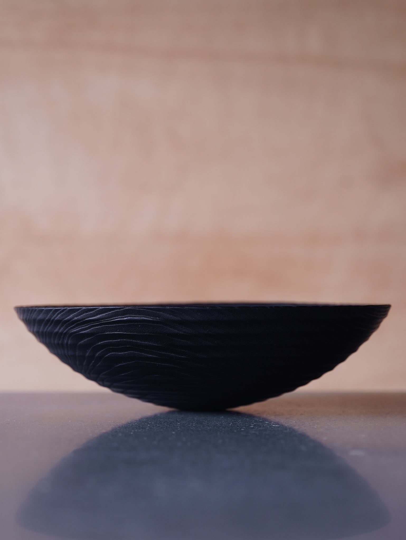 Coved Yakisugi Bowl - in Ash