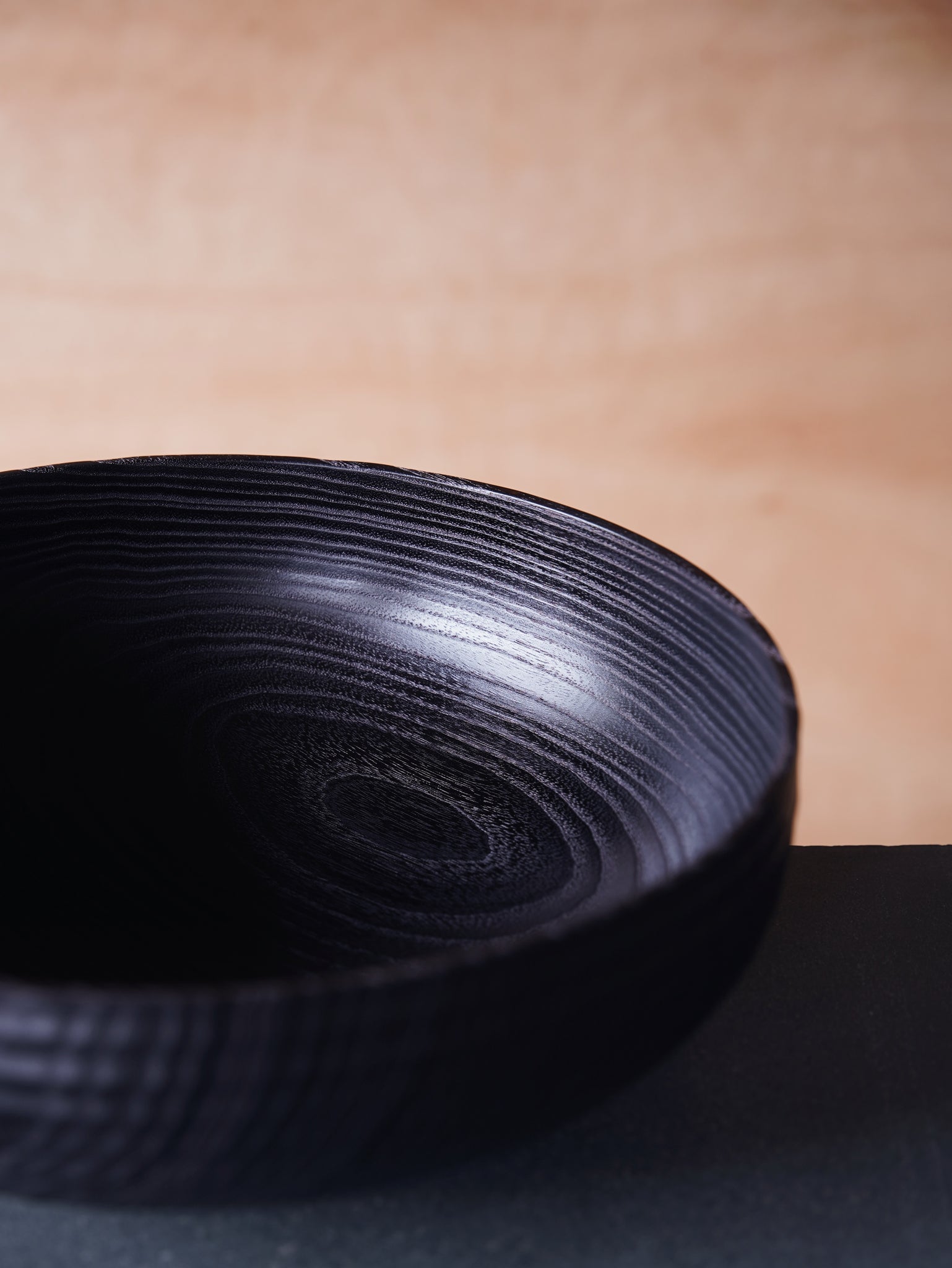 Coved Yakisugi Bowl - in Ash