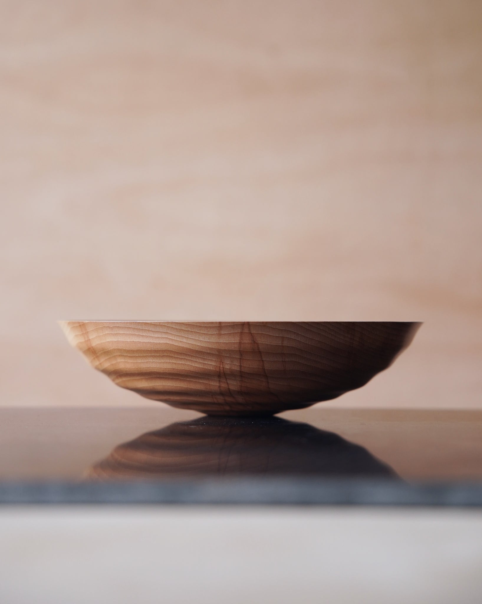 Waved Bowl - in Flamed Beech