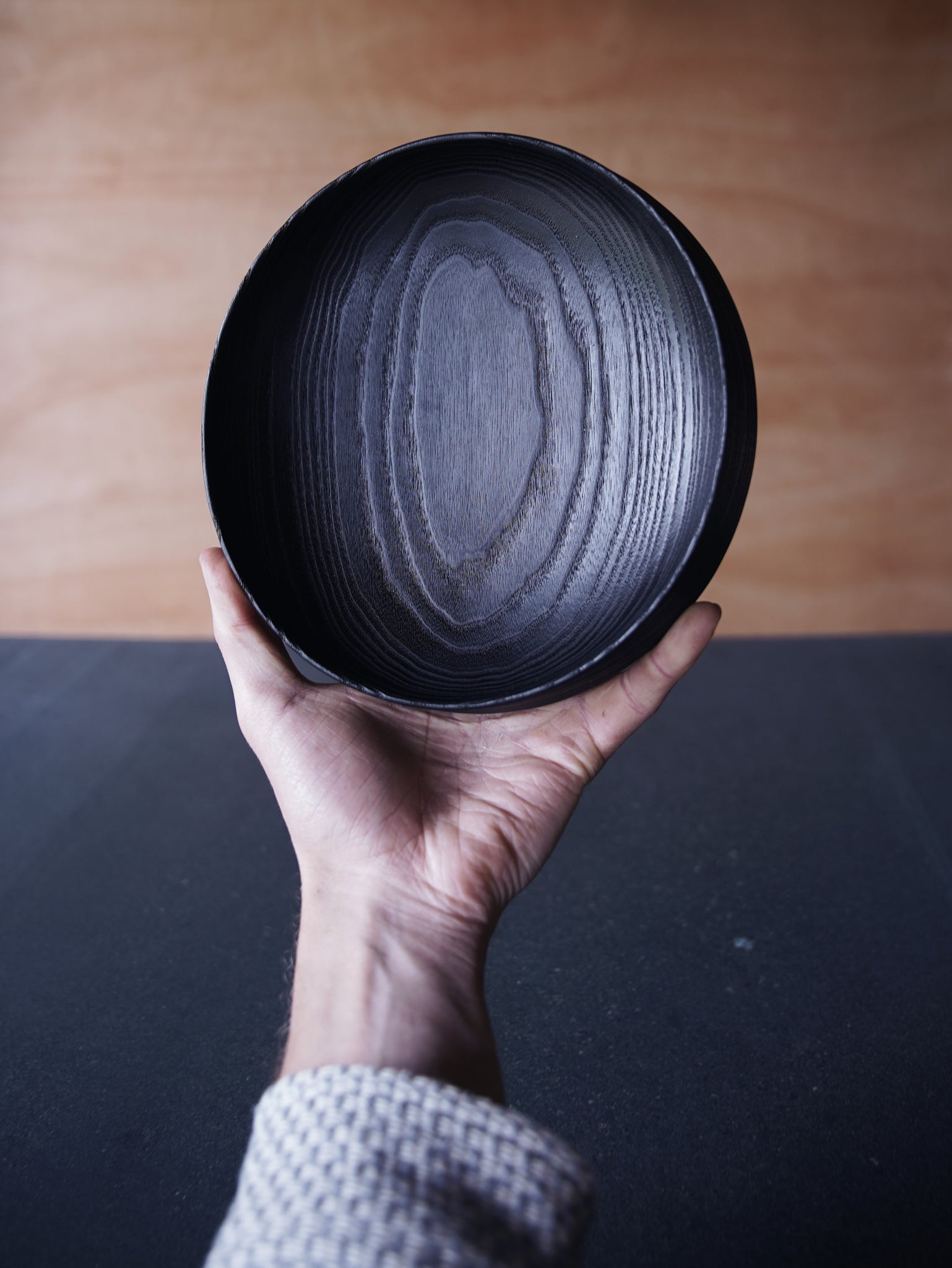 Yakisugi Low Bowl - in Ash