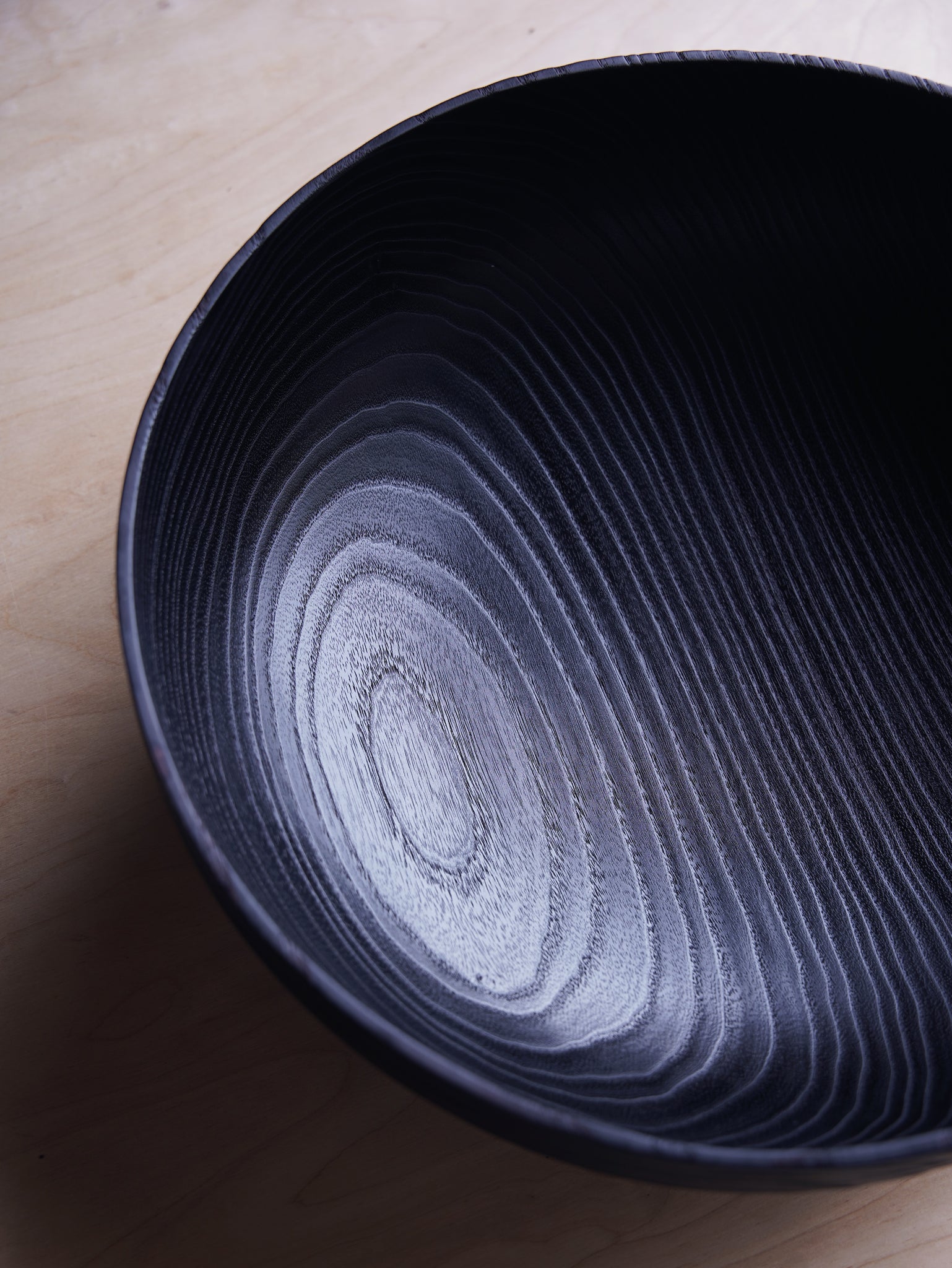 Coved Yakisugi Bowl - in Ash