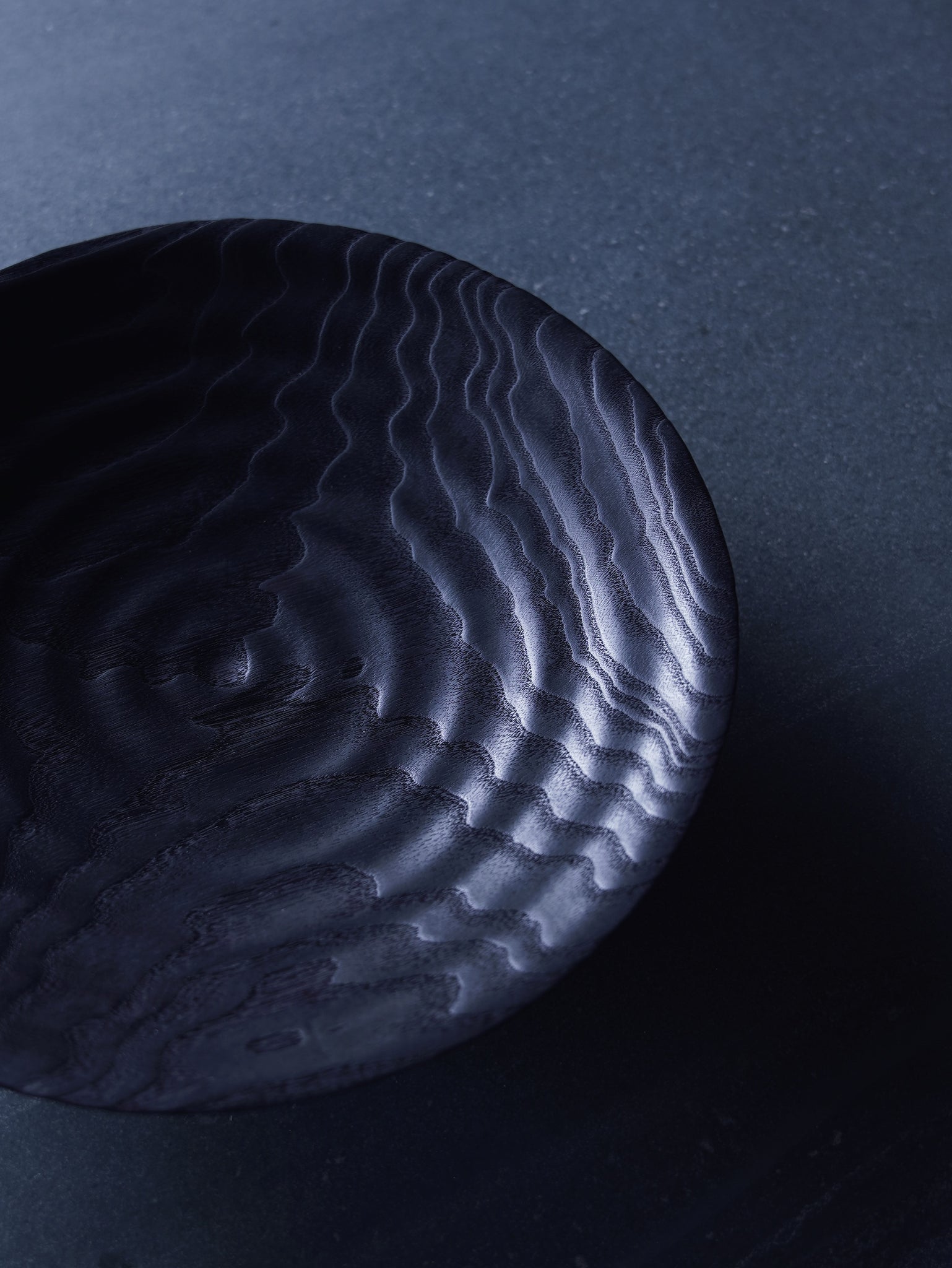 Waved Yakisugi Bowl - in Ash