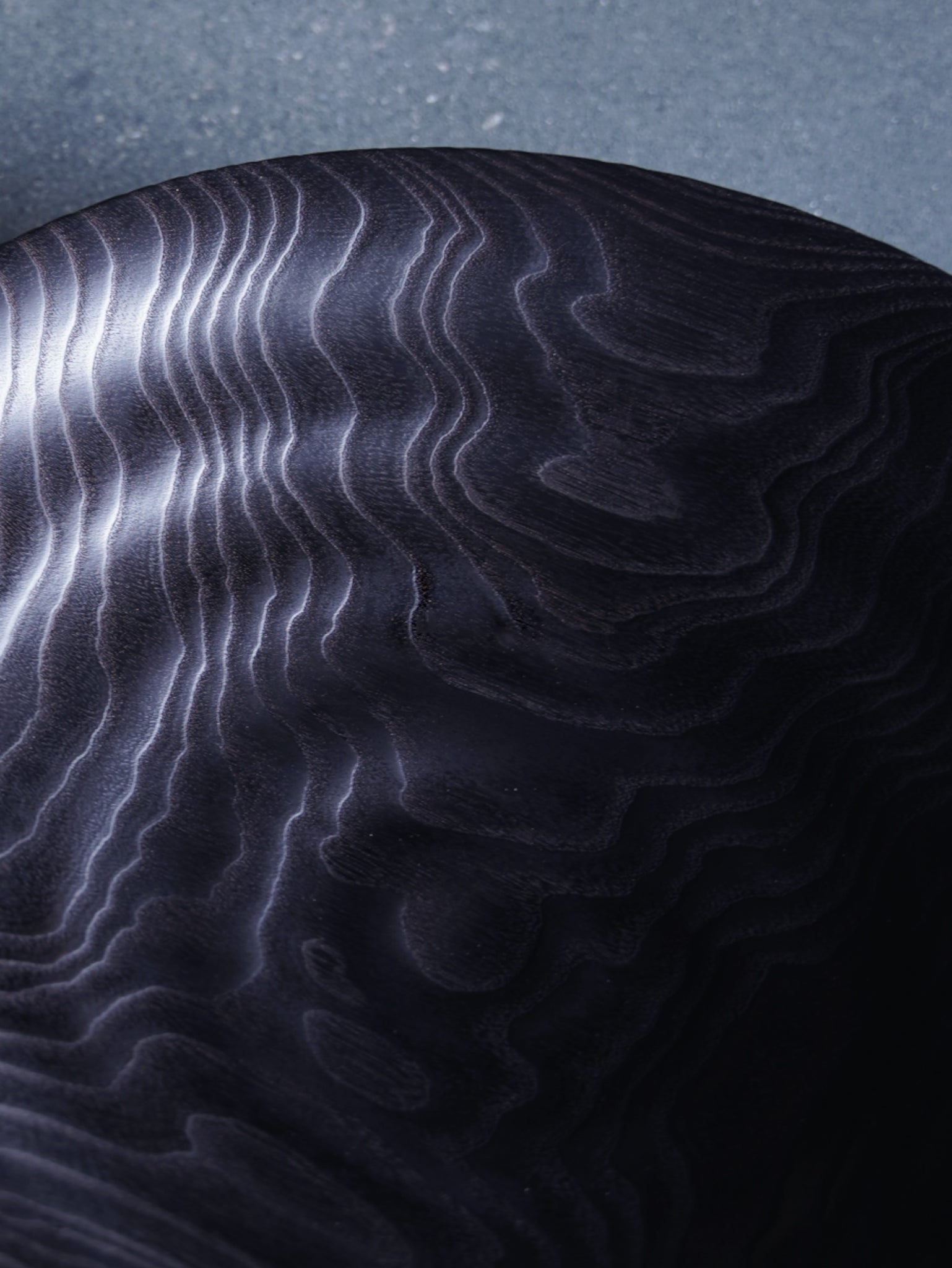 XL Waved Yakisugi Bowl - in Ash