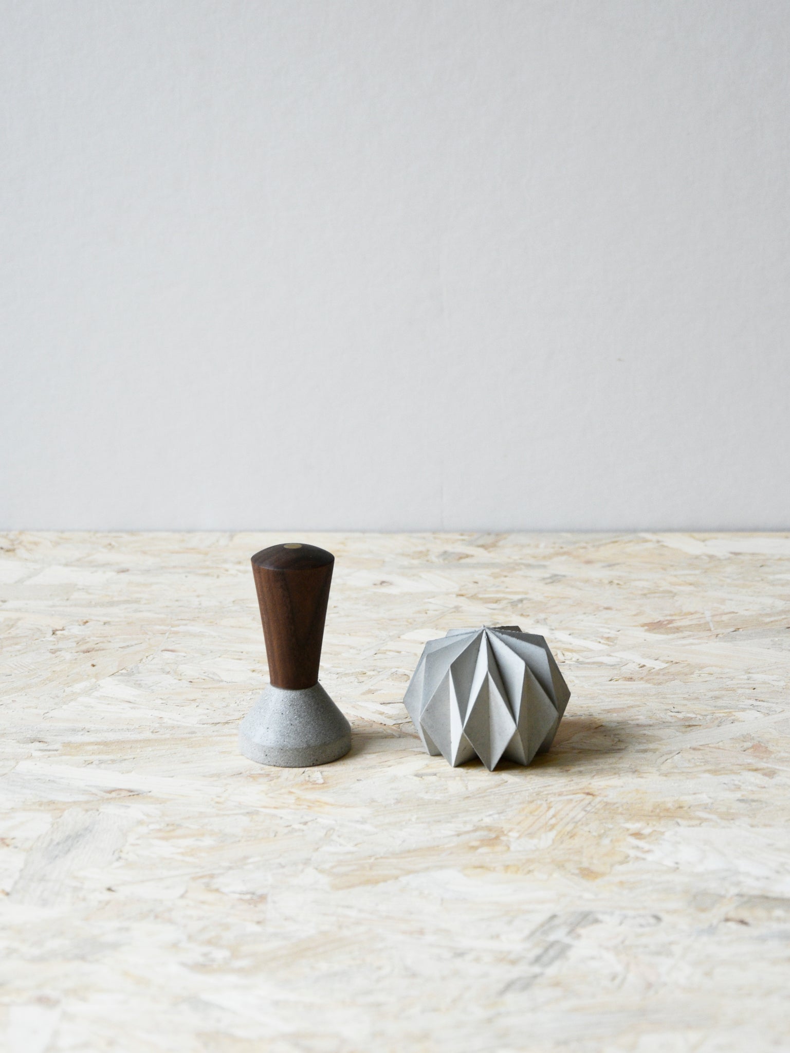 Walnut + Concrete Coffee Tamper
