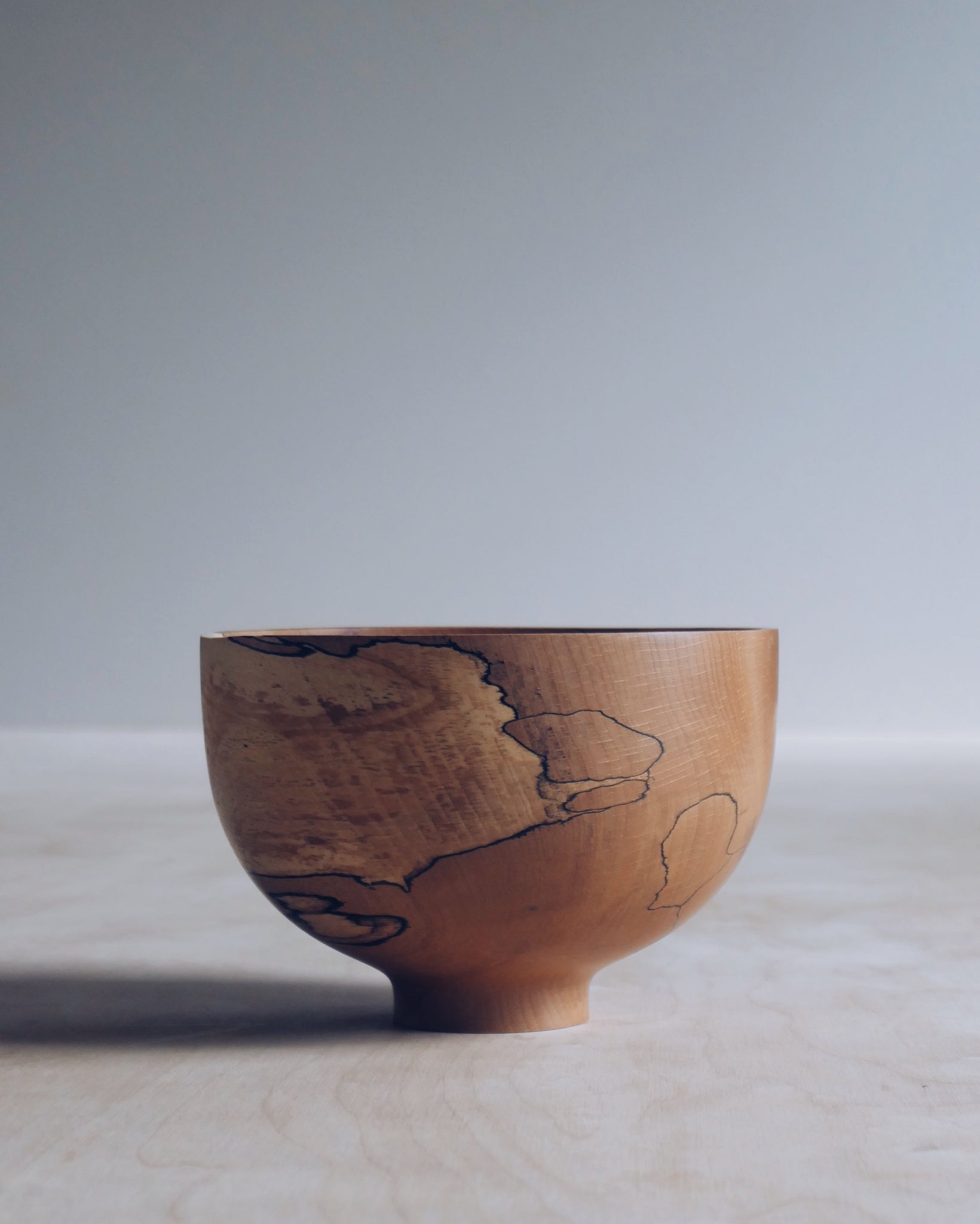 Bowl - in Spalted Beech and Brass