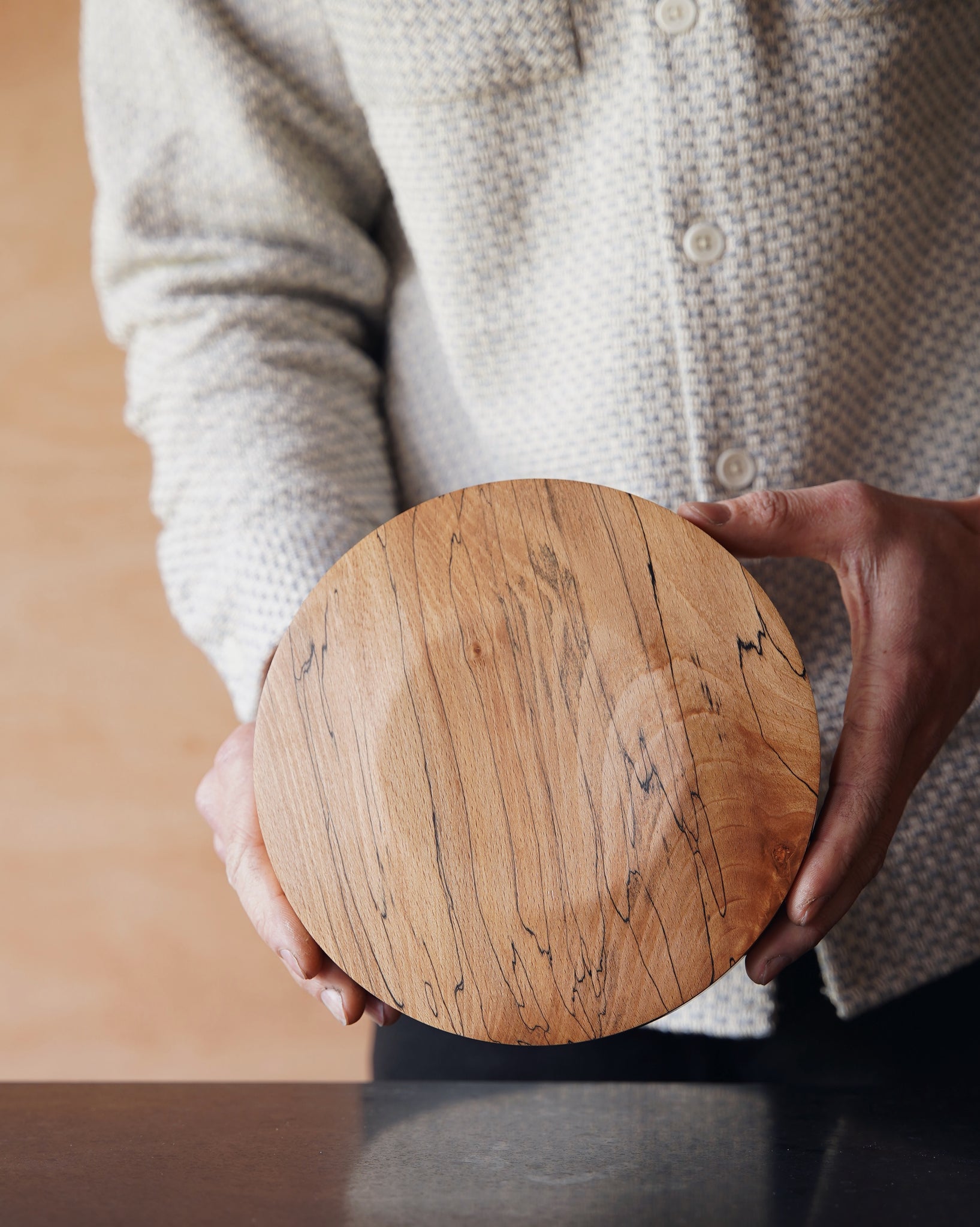 Low Bowl - in Spalted Beech