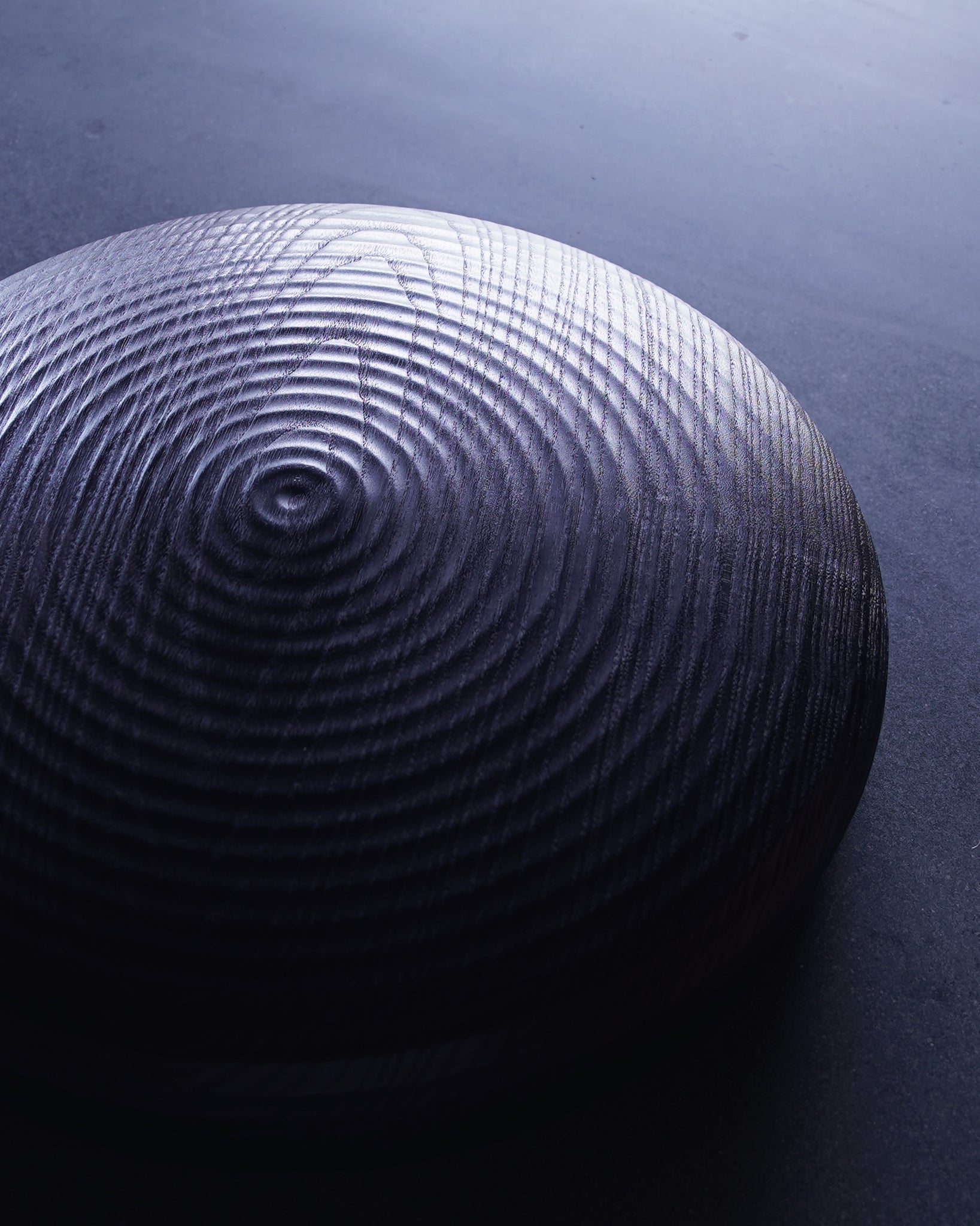 XL Coved Yakisugi Bowl - in Ash