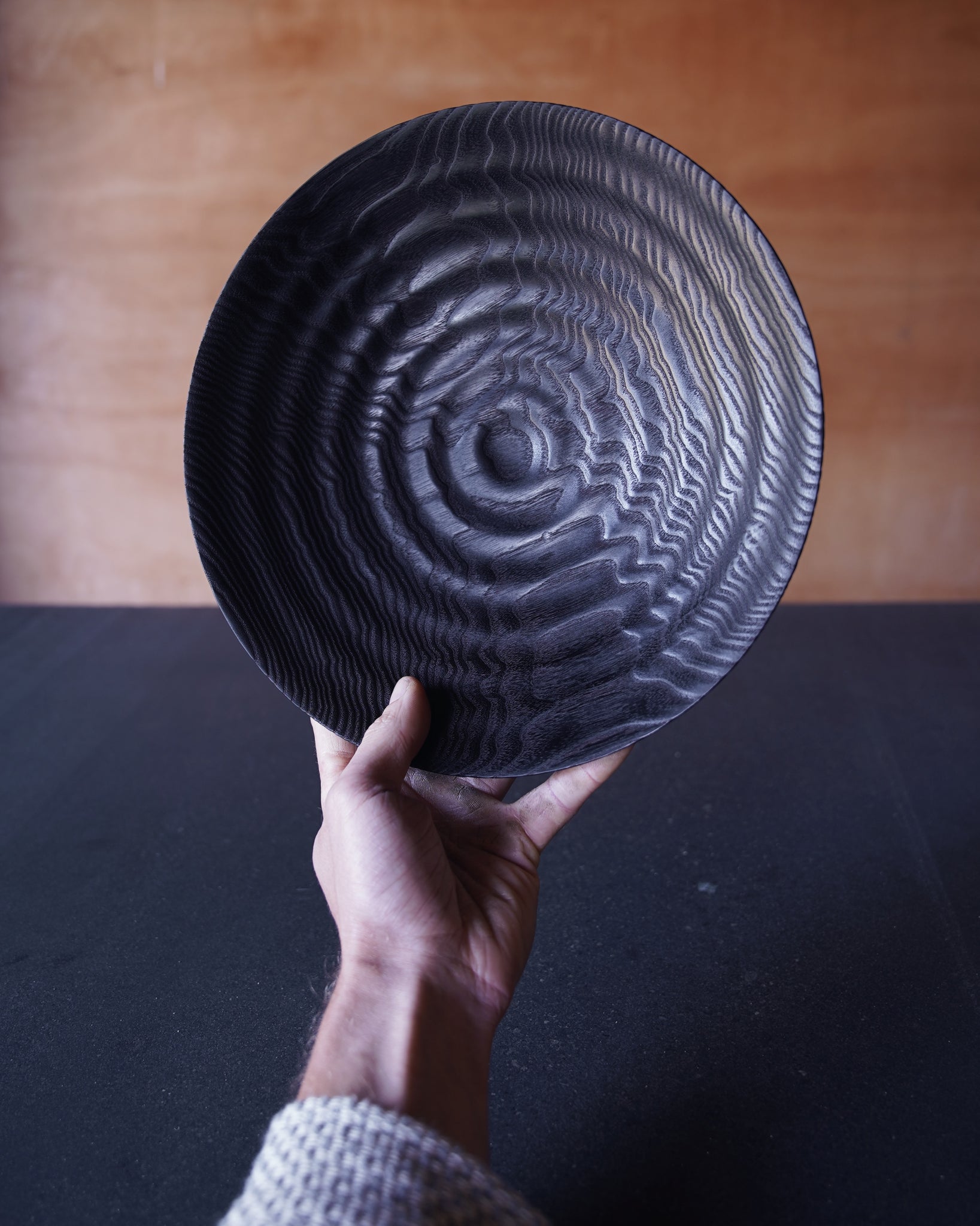 Wave Yakisugi Bowl - in Ash