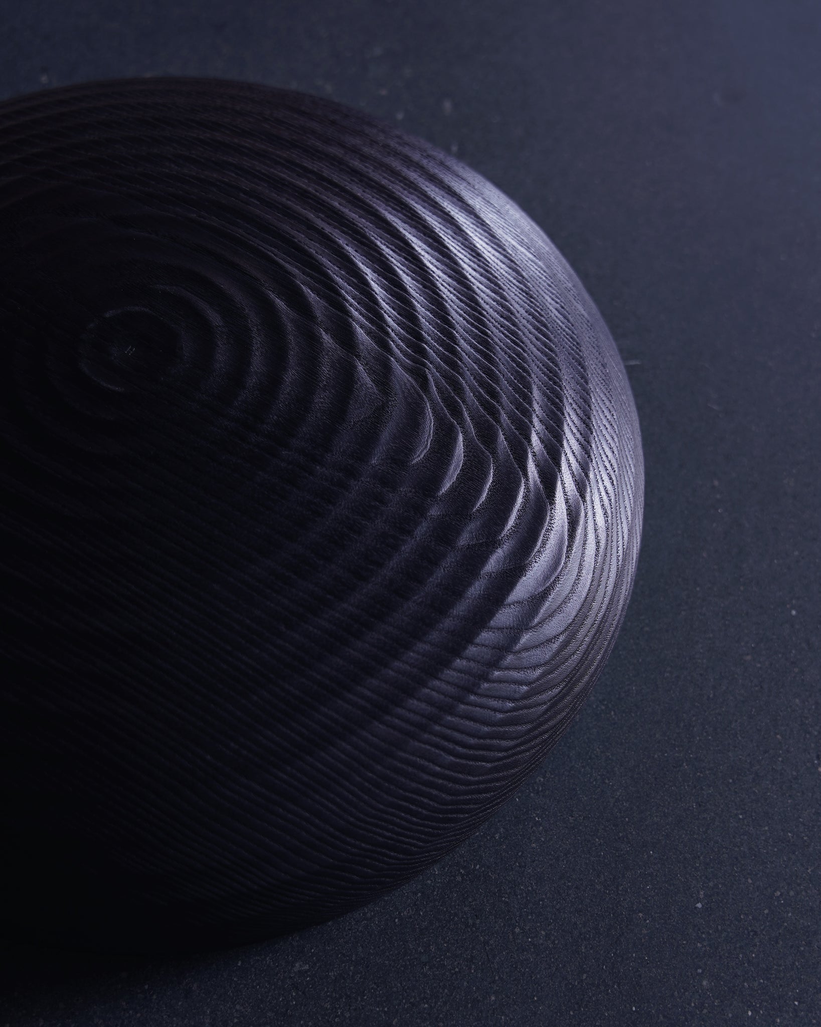 Coved Yakisugi Bowl - in Ash
