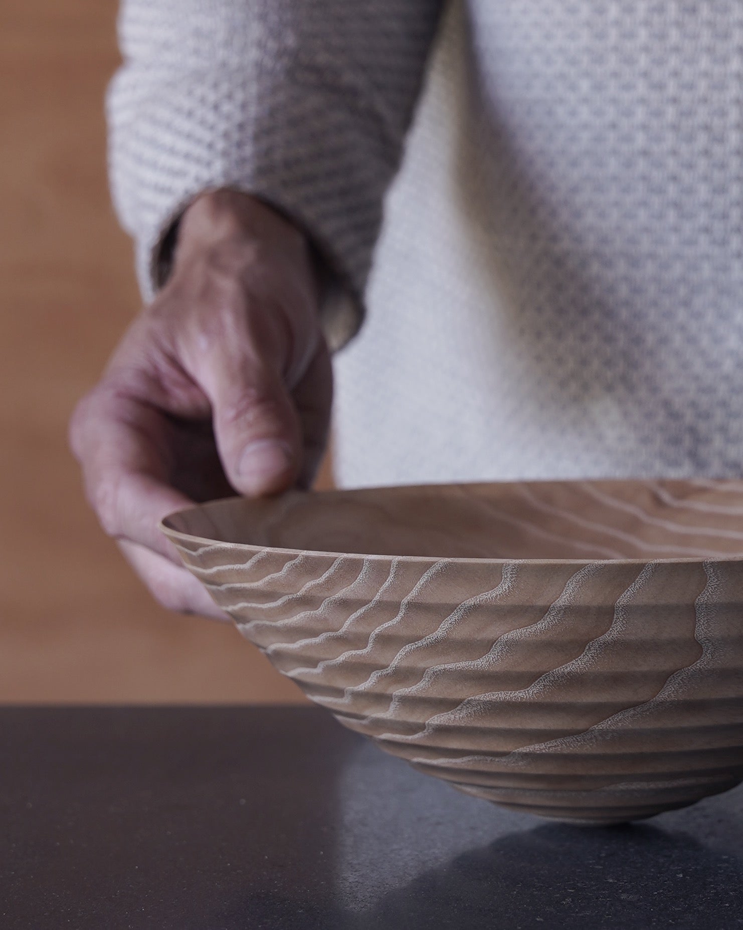 Coved Bowl - in Ash
