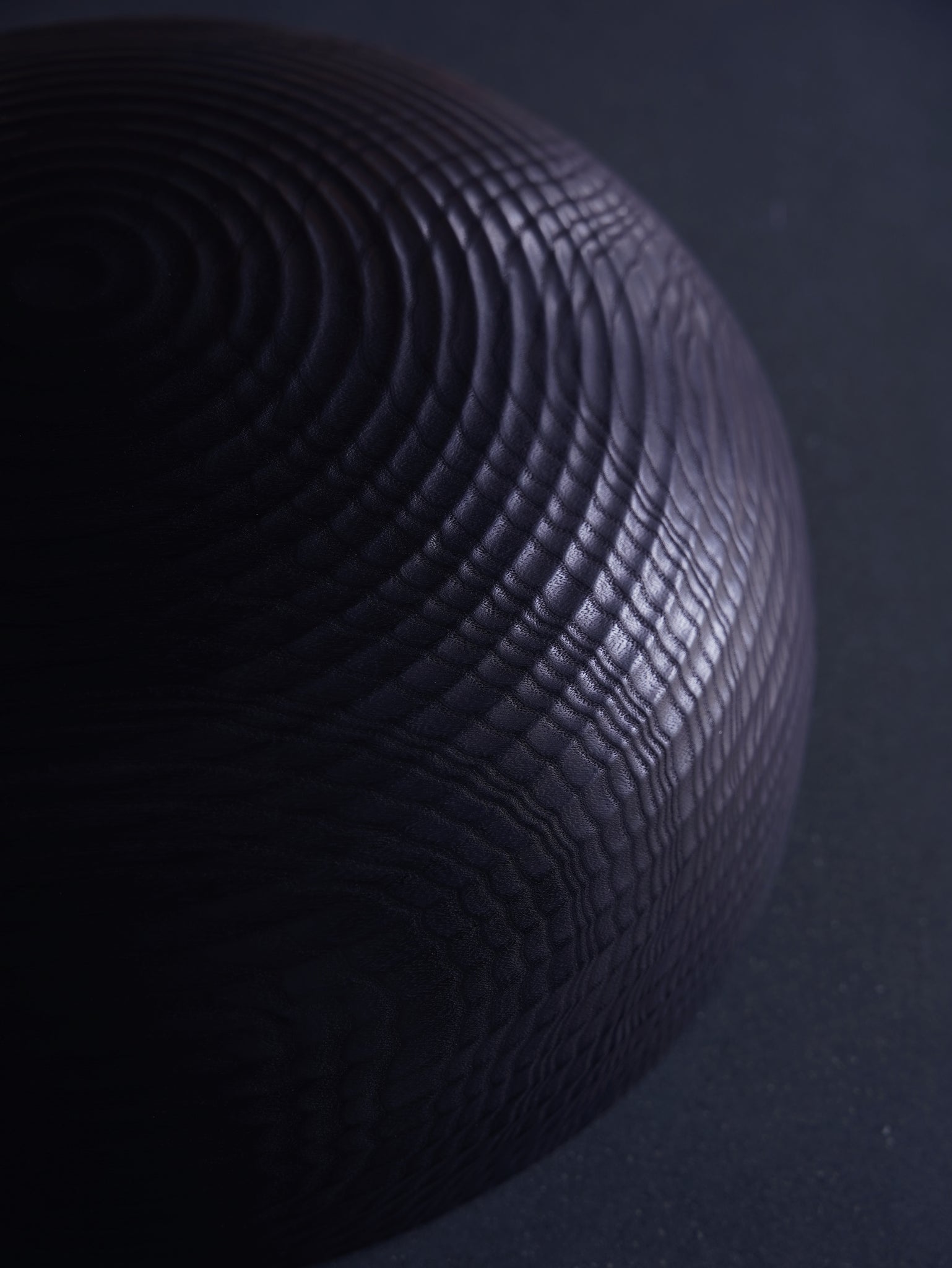 XL Coved Yakisugi Bowl - in Ash