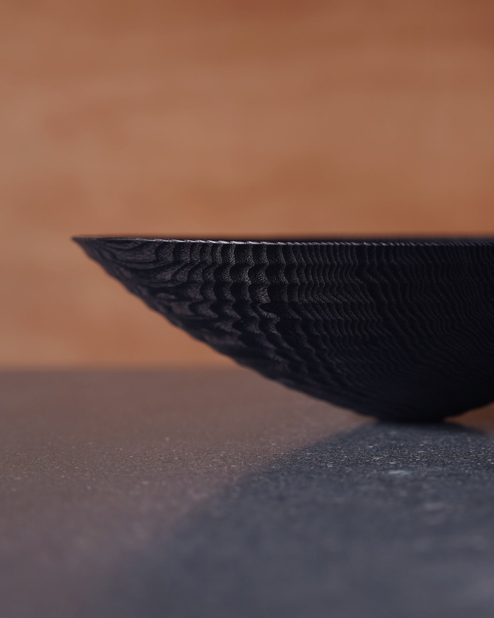 Coved Yakisugi Bowl - in Ash