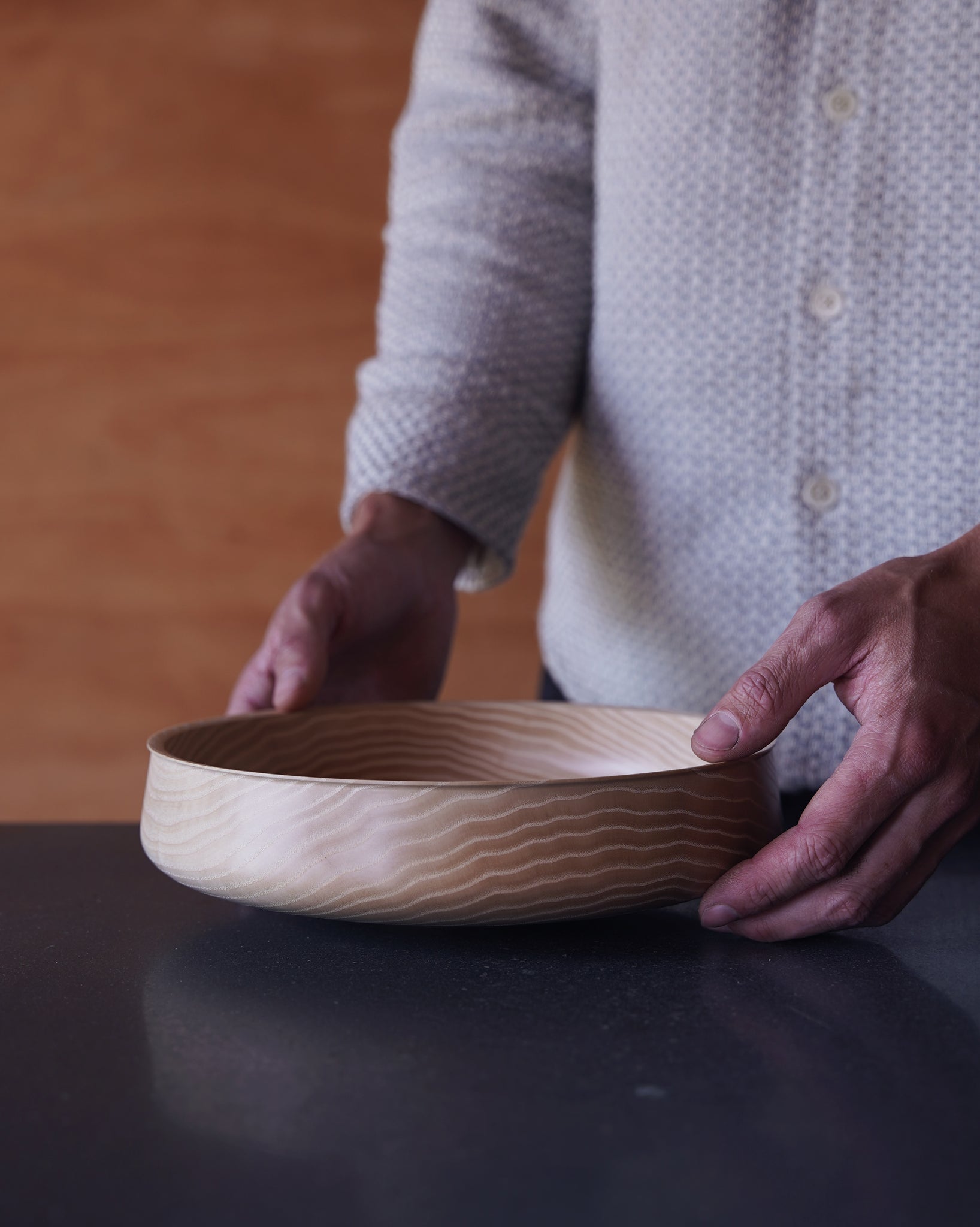 Lipped Bowl - in Ash
