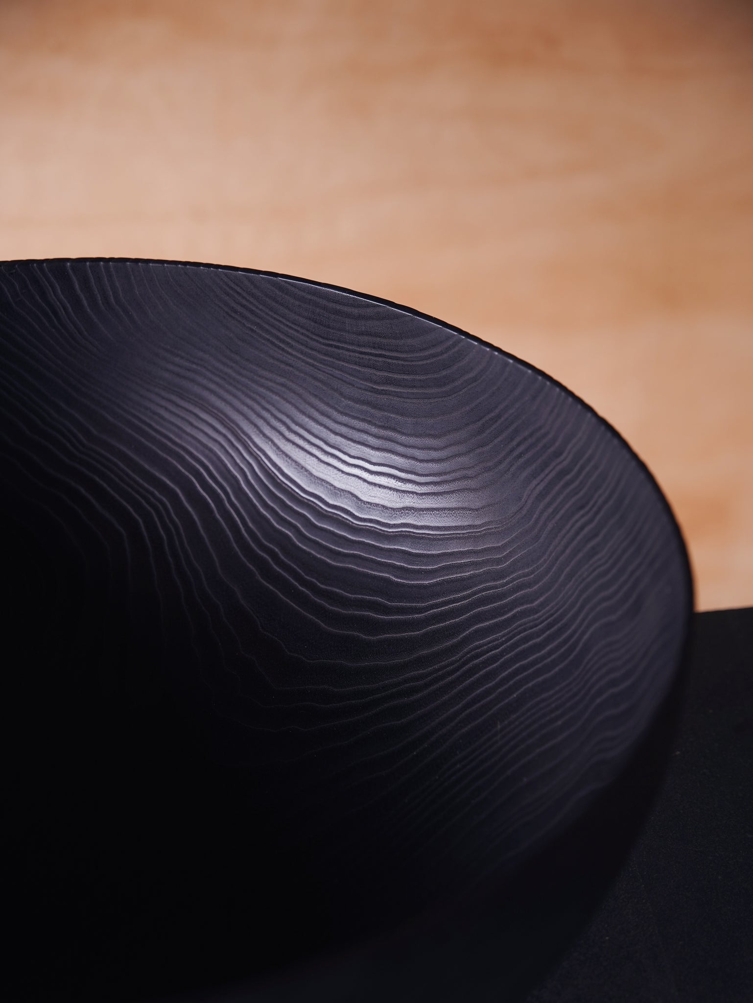 XL Coved Yakisugi Bowl - in Ash