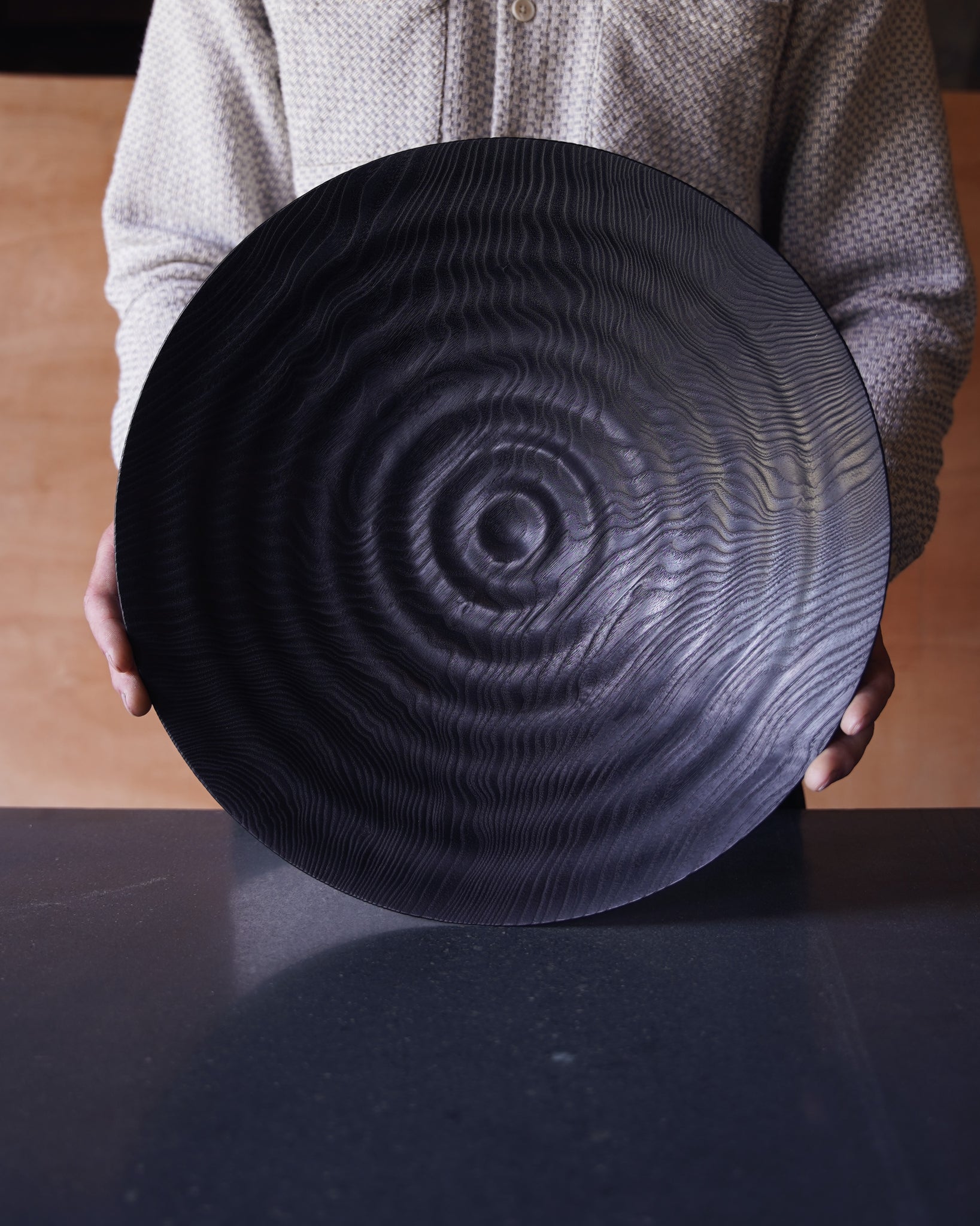 Wave Yakisugi Bowl - in Ash