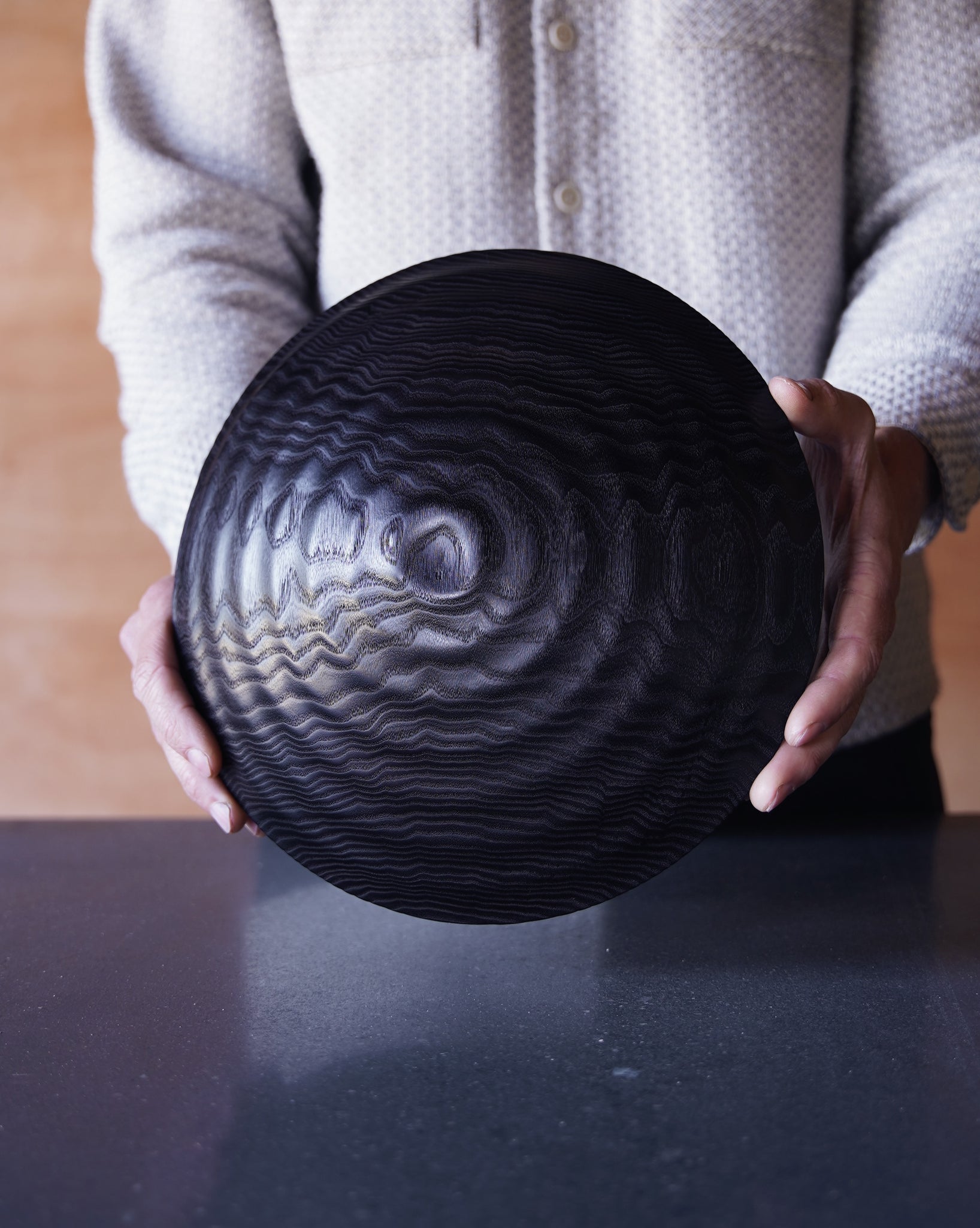 Wave Yakisugi Bowl - in Ash