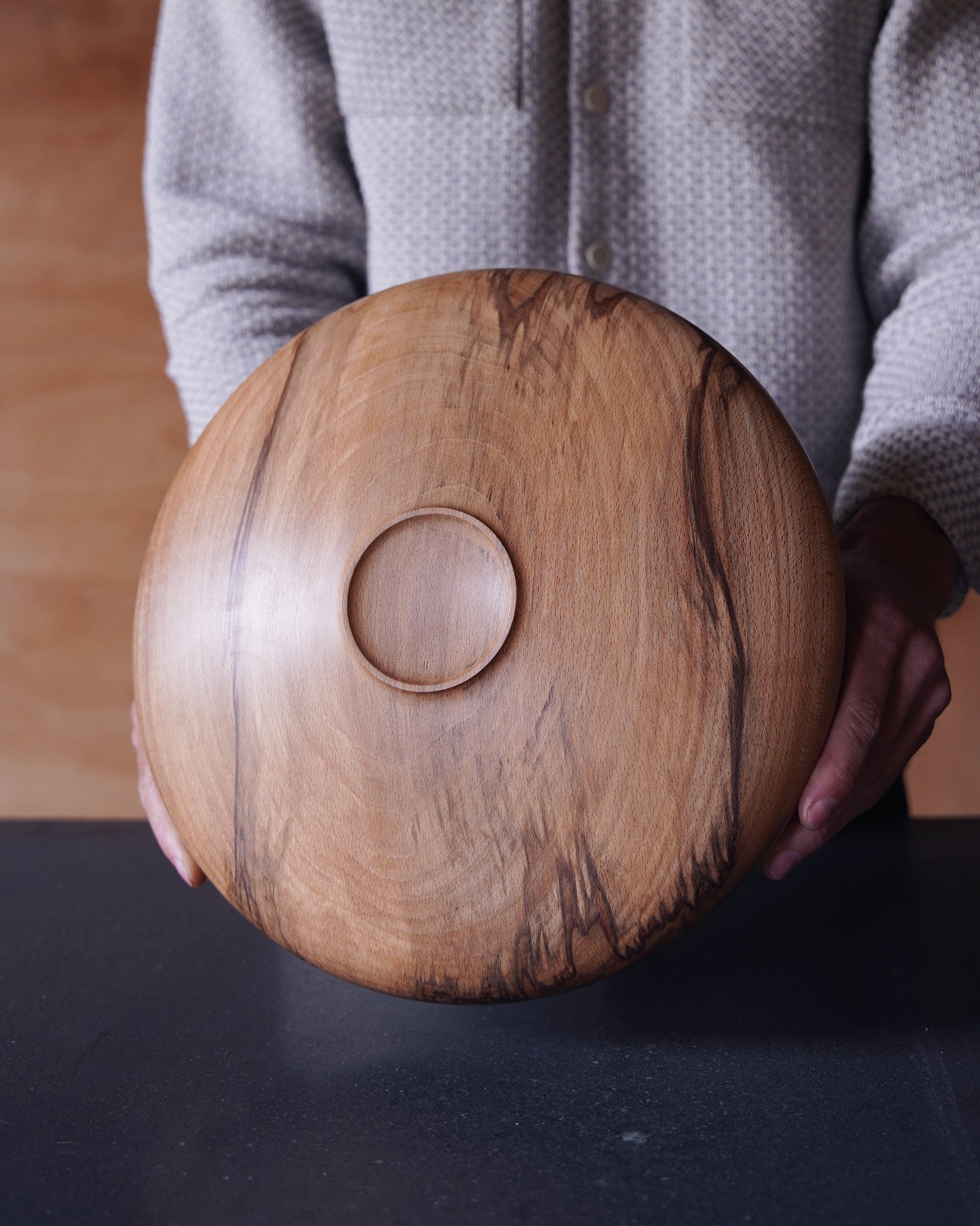 Lipped Bowl - in Flamed Beech