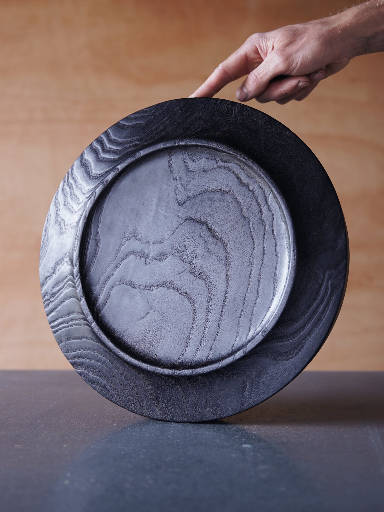 Yakisugi Low Bowl - in Ash