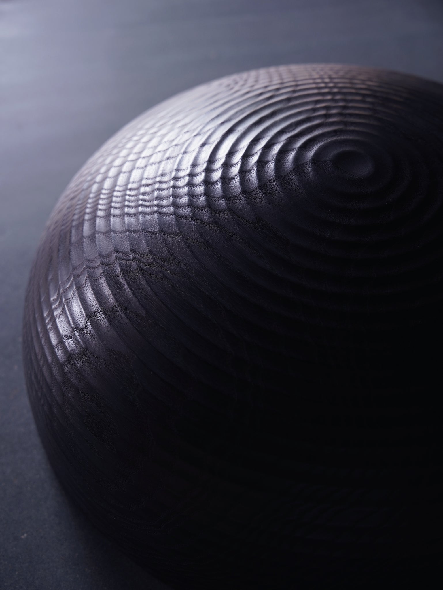 XL Coved Yakisugi Bowl - in Ash
