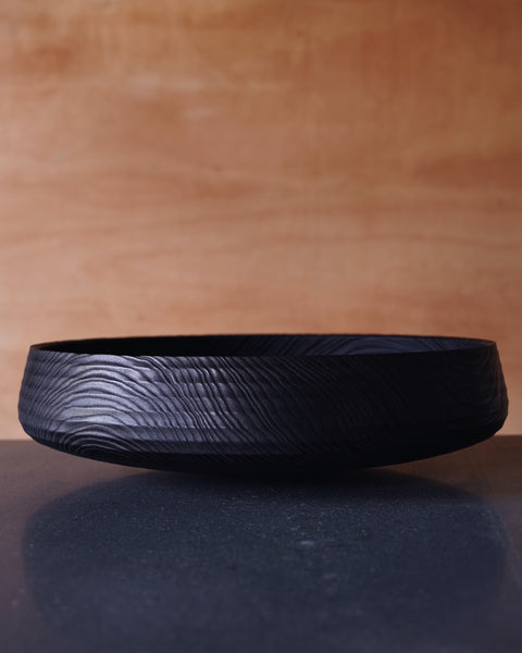XL Coved Yakisugi Bowl - in Ash