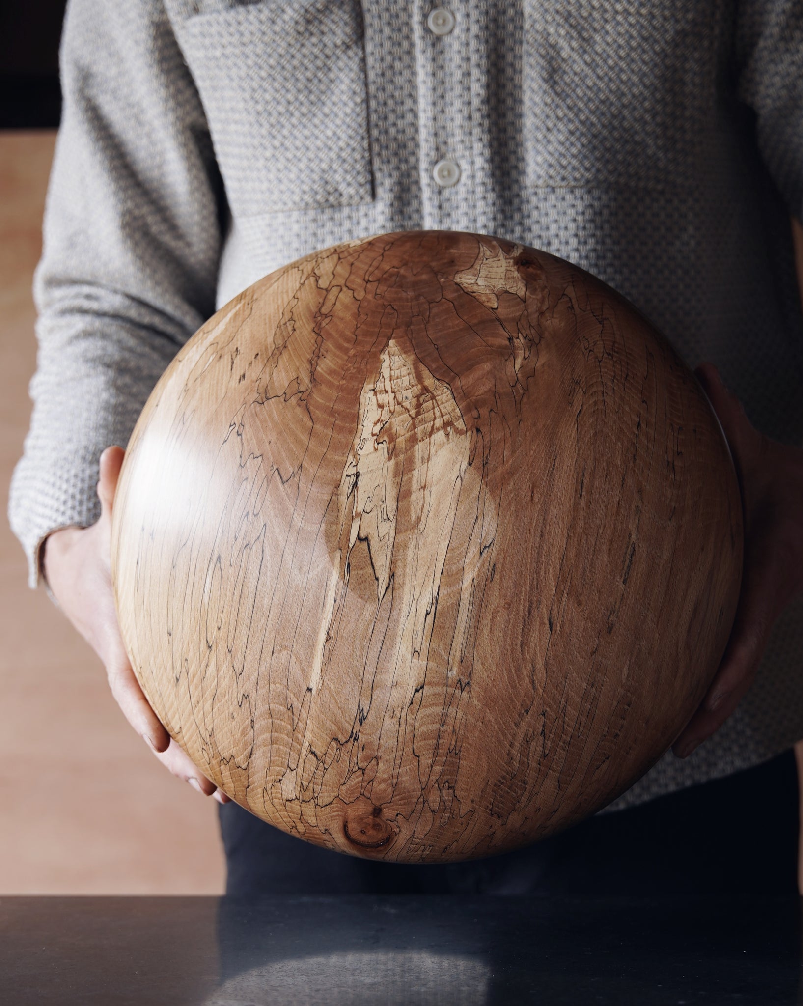 XL Bowl - in Spalted Beech