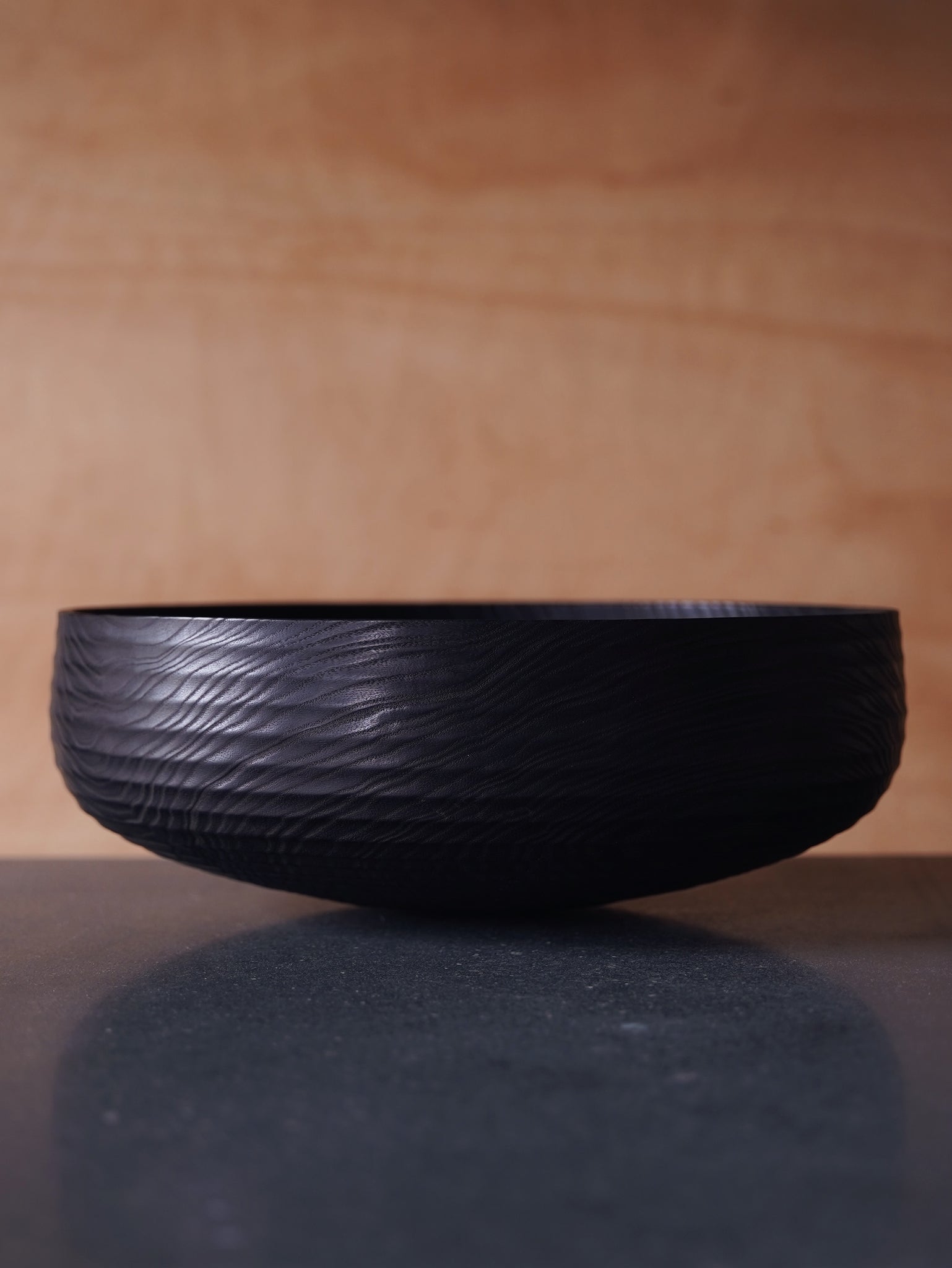 Coved Yakisugi Bowl - in Ash