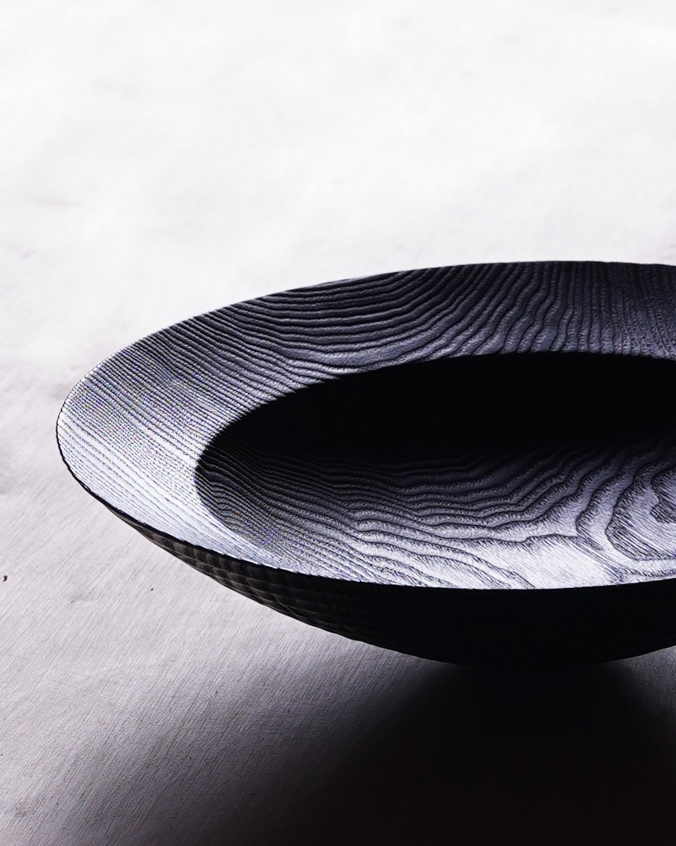 Coved Yakisugi Bowl - in Ash