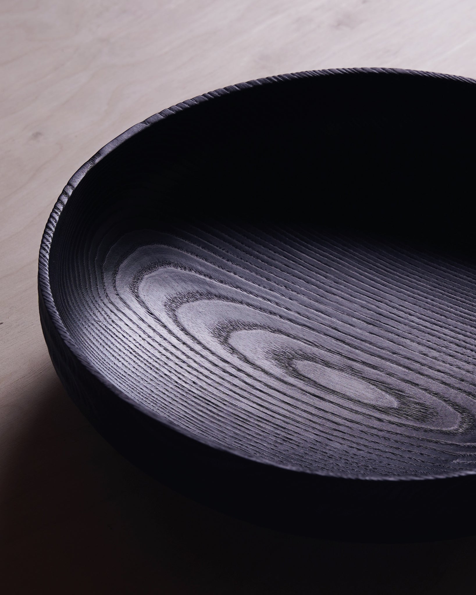 Coved Yakisugi Bowl - in Ash
