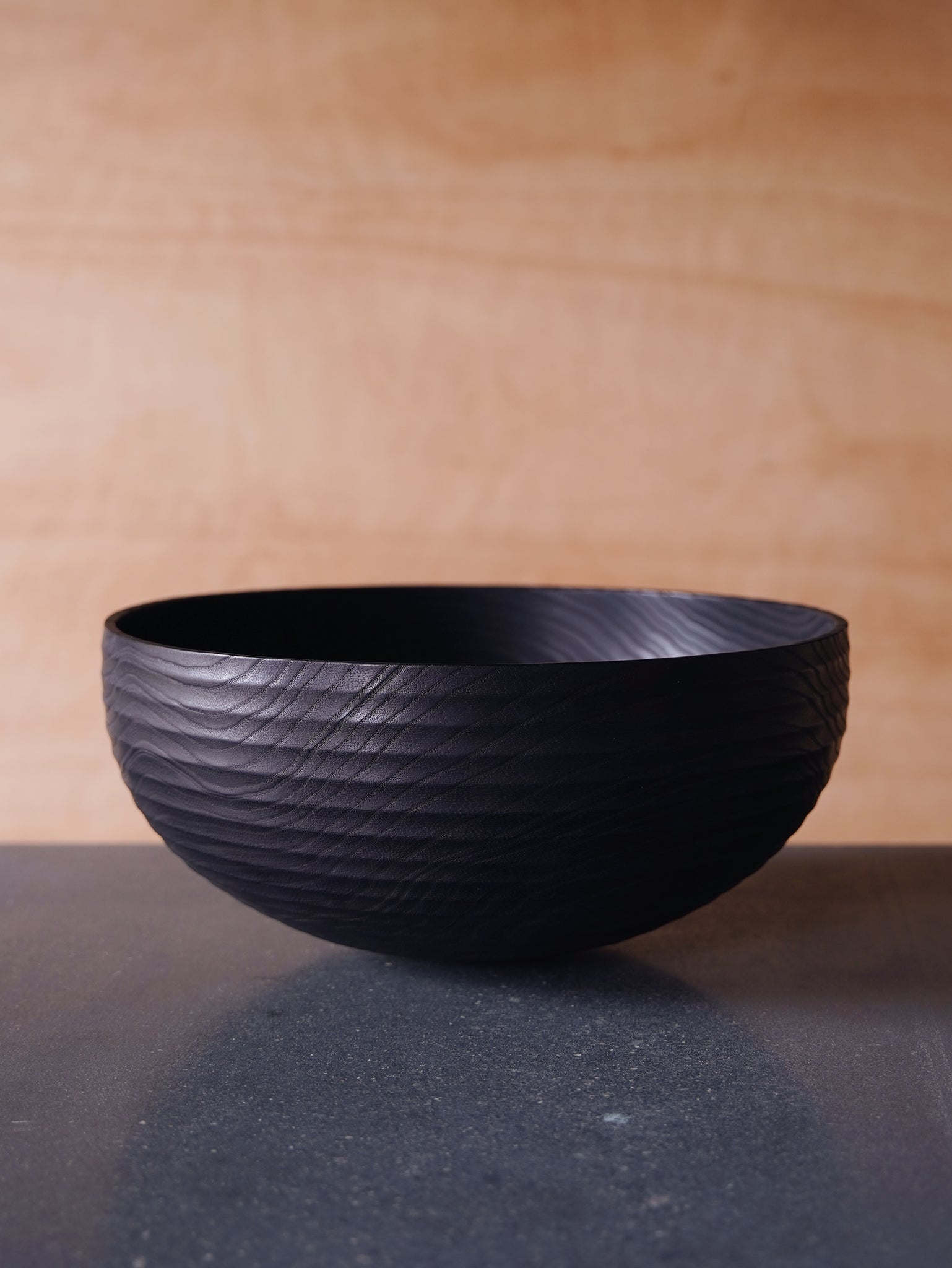 Coved Yakisugi Bowl - in Ash