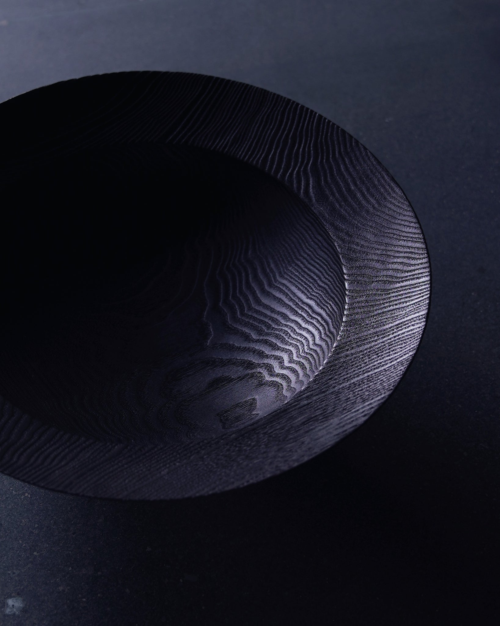 Coved Yakisugi Bowl - in Ash