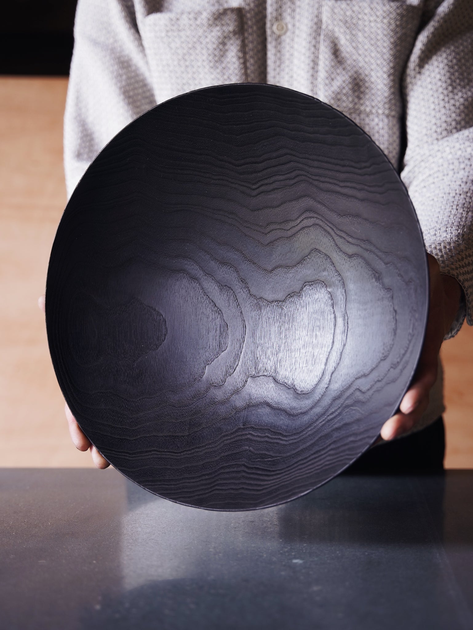 Wave Yakisugi Bowl - in Ash