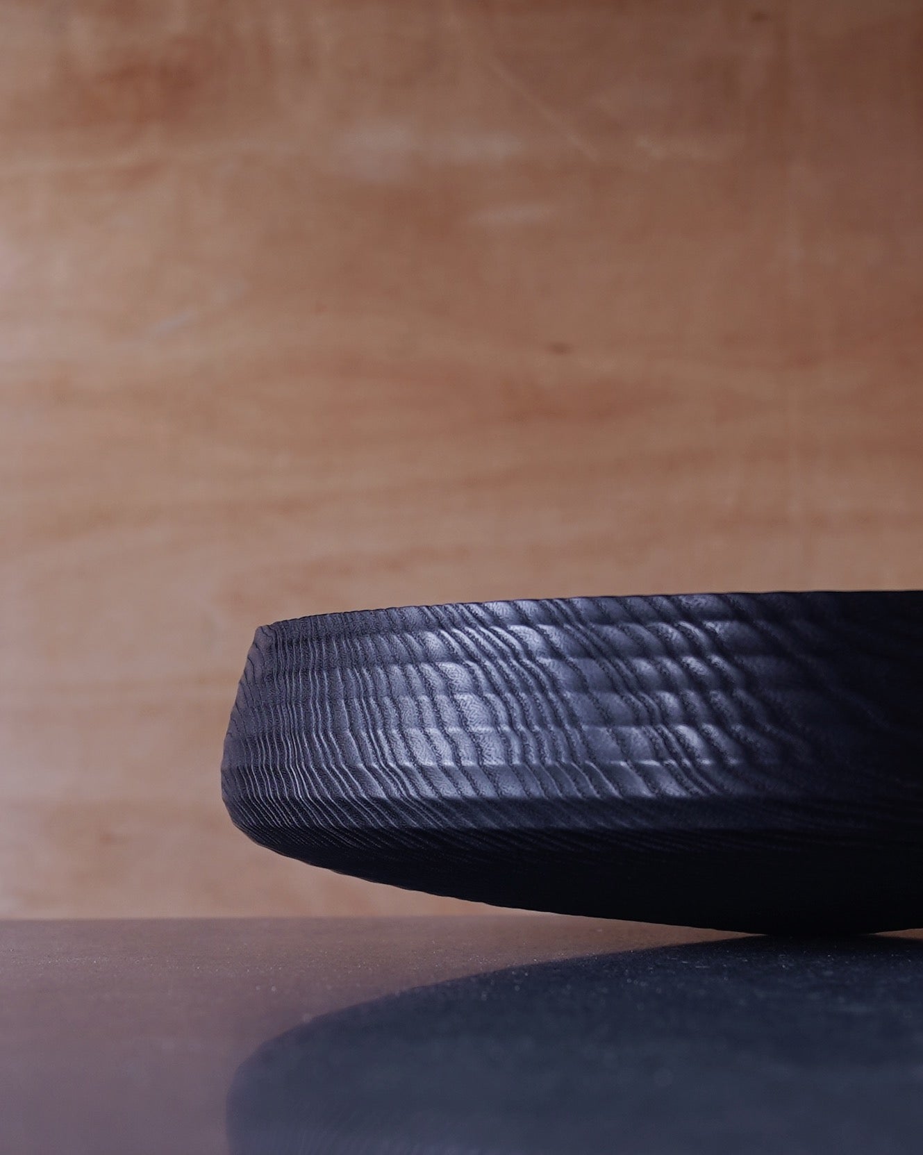 XL Coved Yakisugi Bowl - in Ash