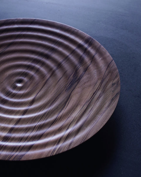 Wave Platter - in Flamed Beech