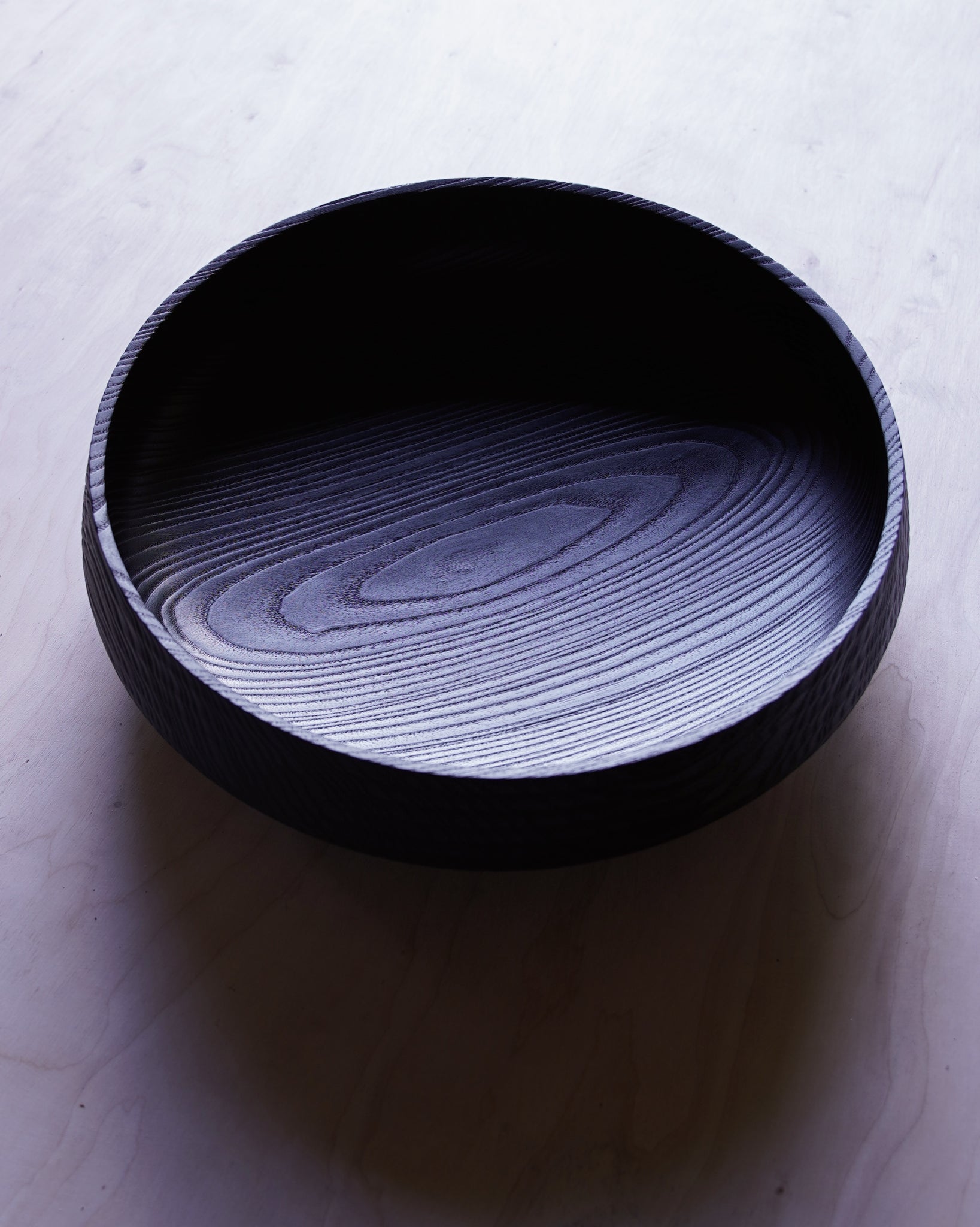 XL Coved Yakisugi Bowl - in Ash