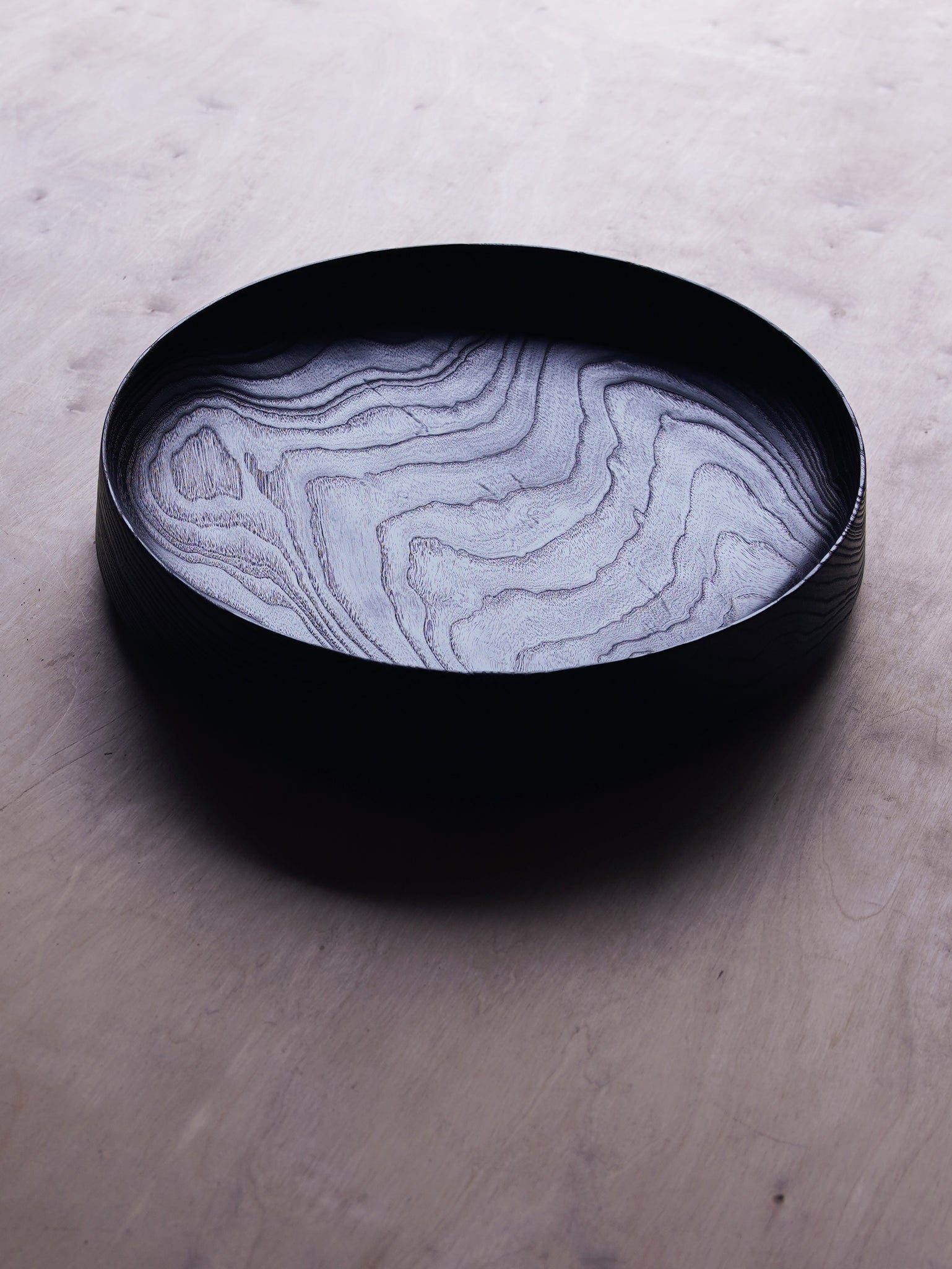 Yakisugi Low Bowl - in Ash