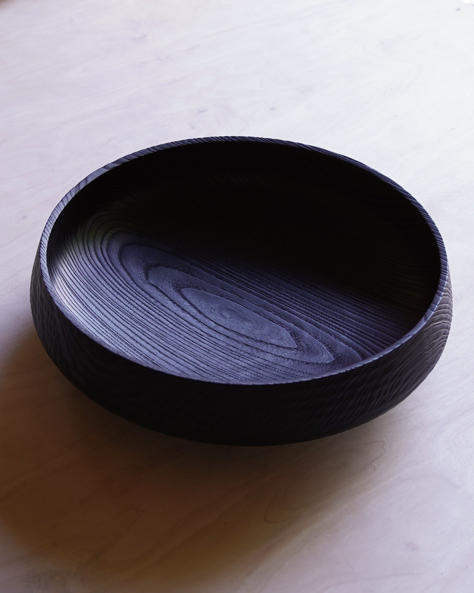 XL Coved Yakisugi Bowl - in Ash